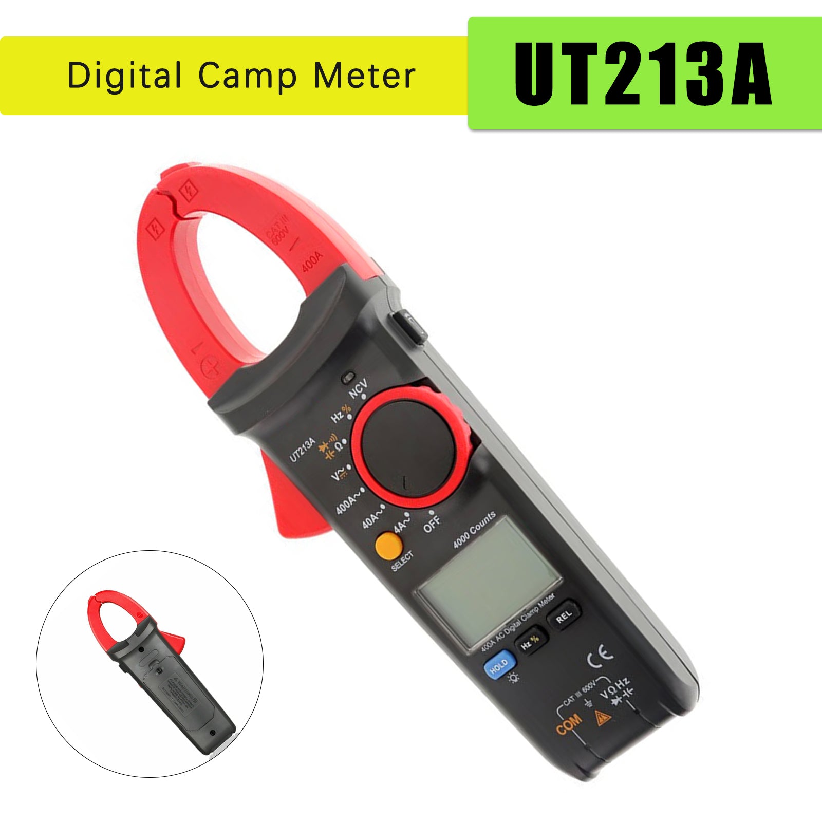 UT213A 400A AC Current Measurements Digital Clamp Meters Auto-Ranging
