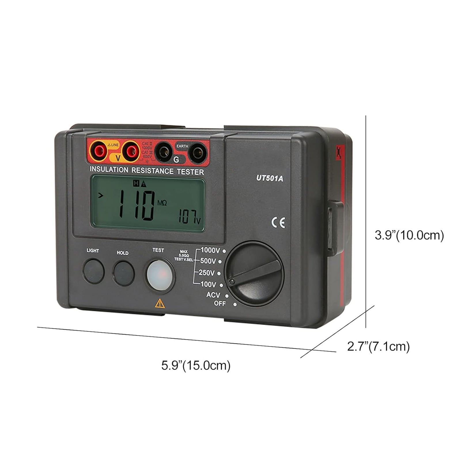 UT501A 1000V Insulation Resistance Meter Ground Tester Megohmmeter Volt