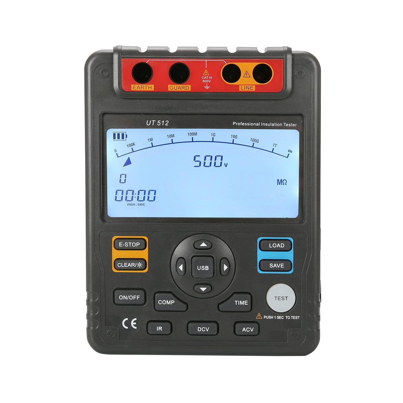 UT512 Insulation Resistance Testers Voltmeter Auto Range 2500V 100GĪ©