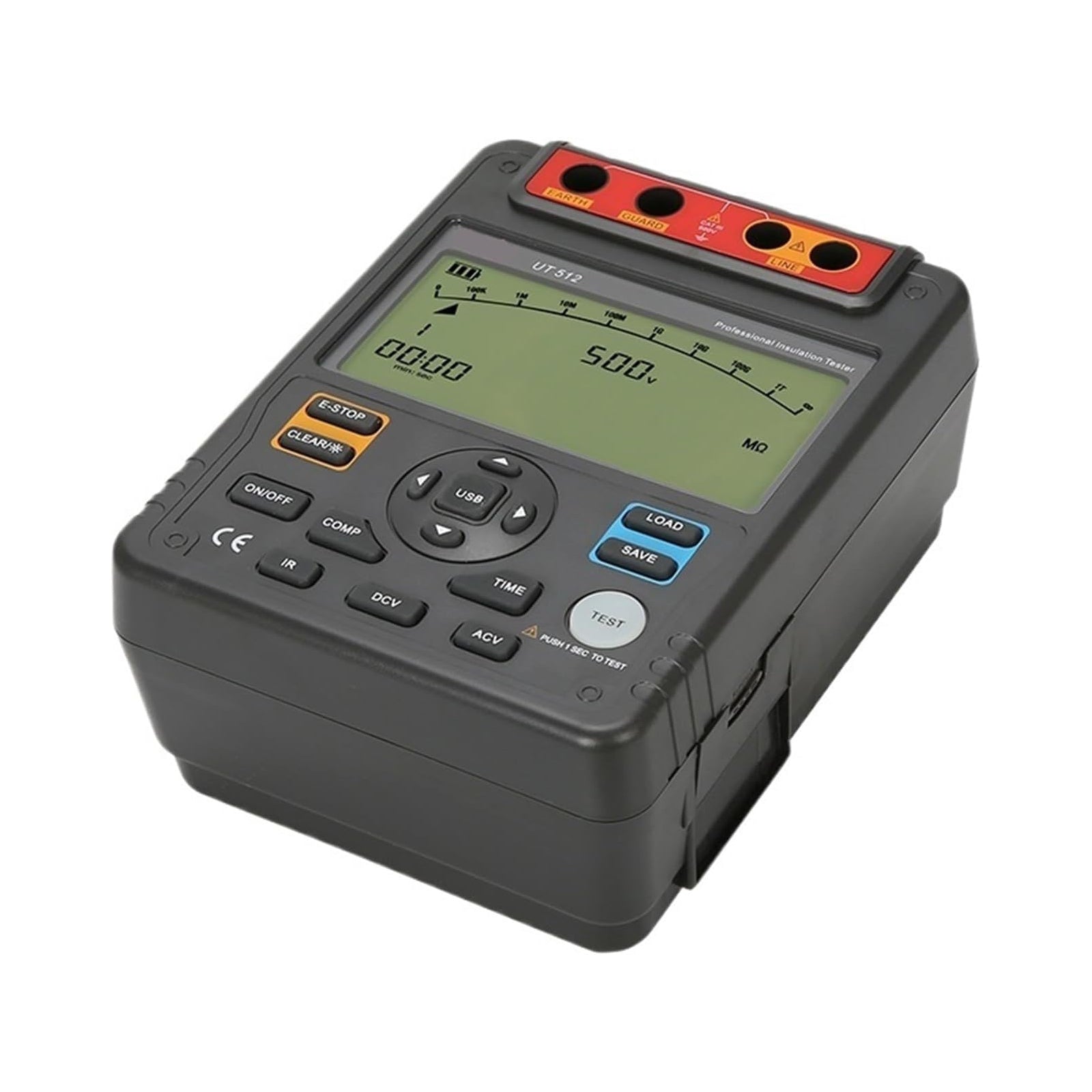 UT512 Insulation Resistance Testers Voltmeter Auto Range 2500V 100GĪ©