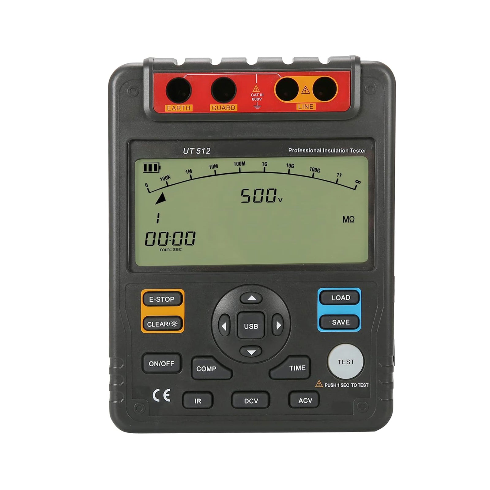 UT512 Insulation Resistance Testers Voltmeter Auto Range 2500V 100GĪ©