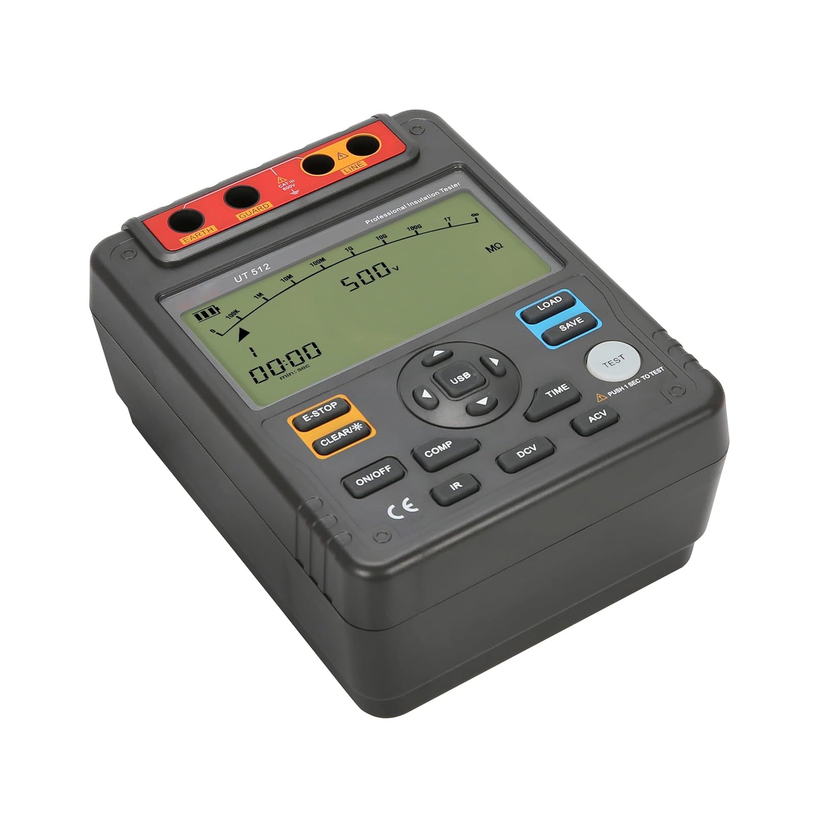 UT512 Insulation Resistance Testers Voltmeter Auto Range 2500V 100GĪ©