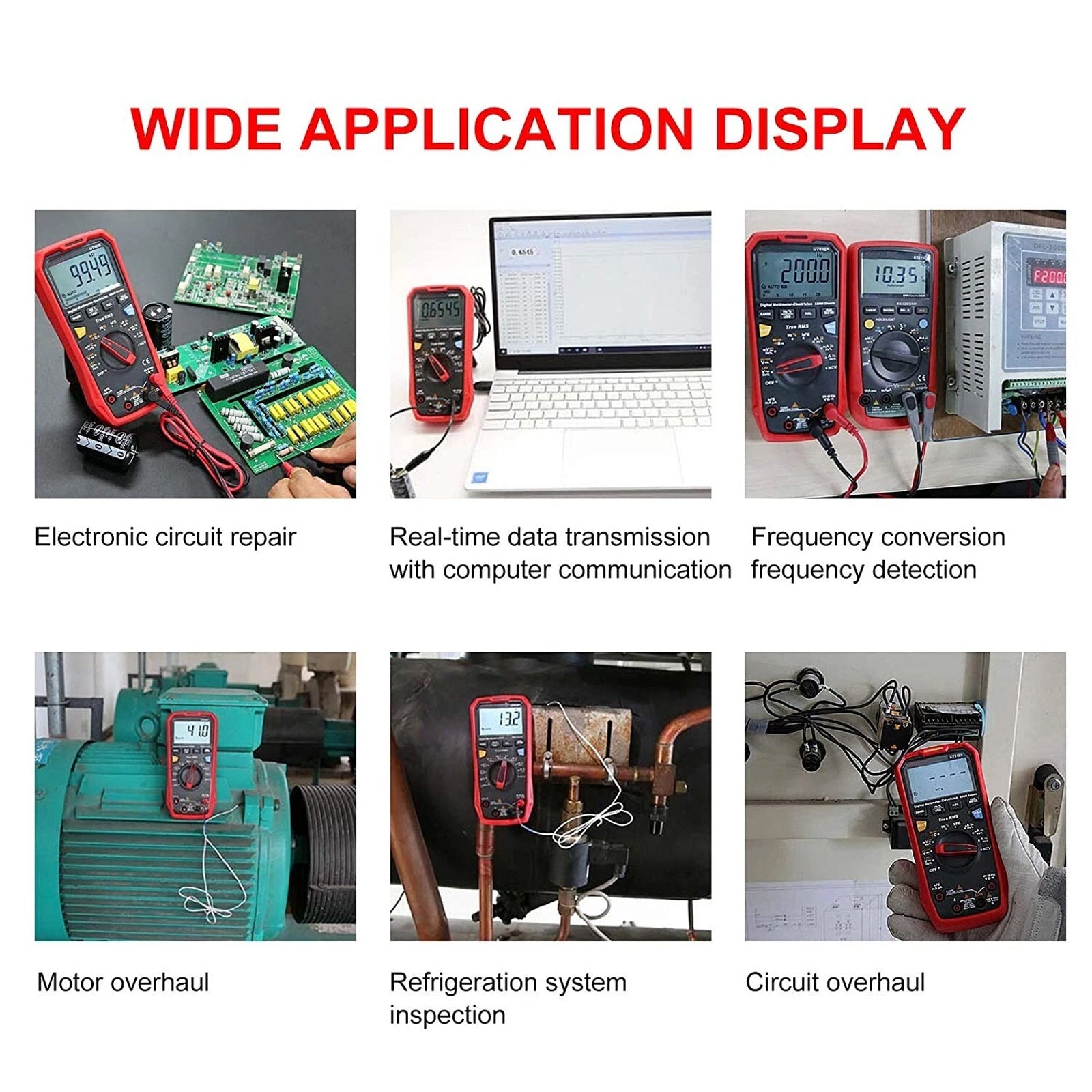 UT61B+ Non-Contact Voltage Tester Ac Dc Voltage Frequency Multimeter