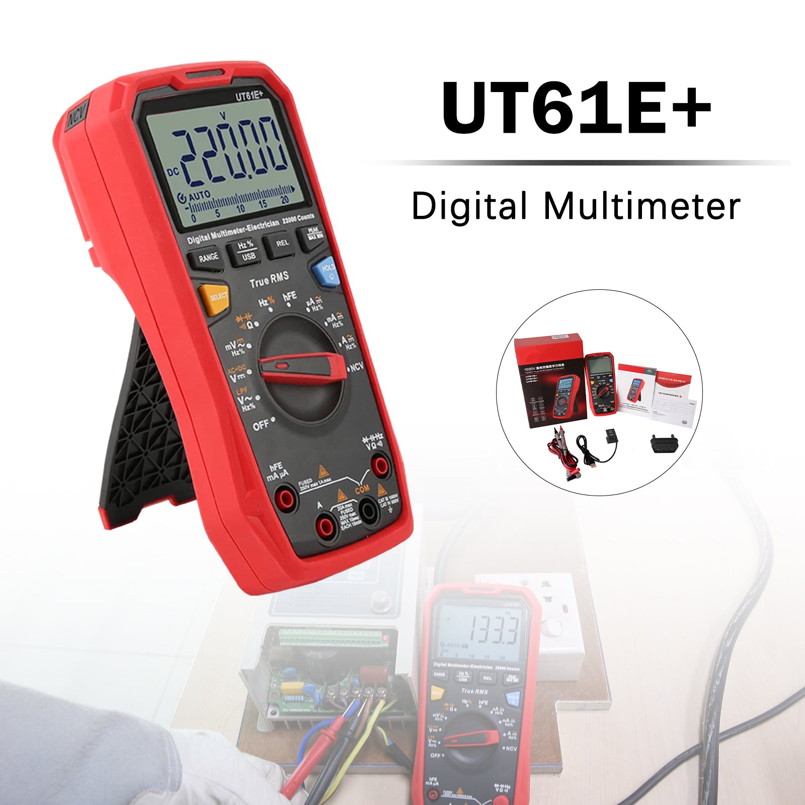 UT61E+ Digital Multimeters AC/DC Modern Digital Auto Ranging Multimeters