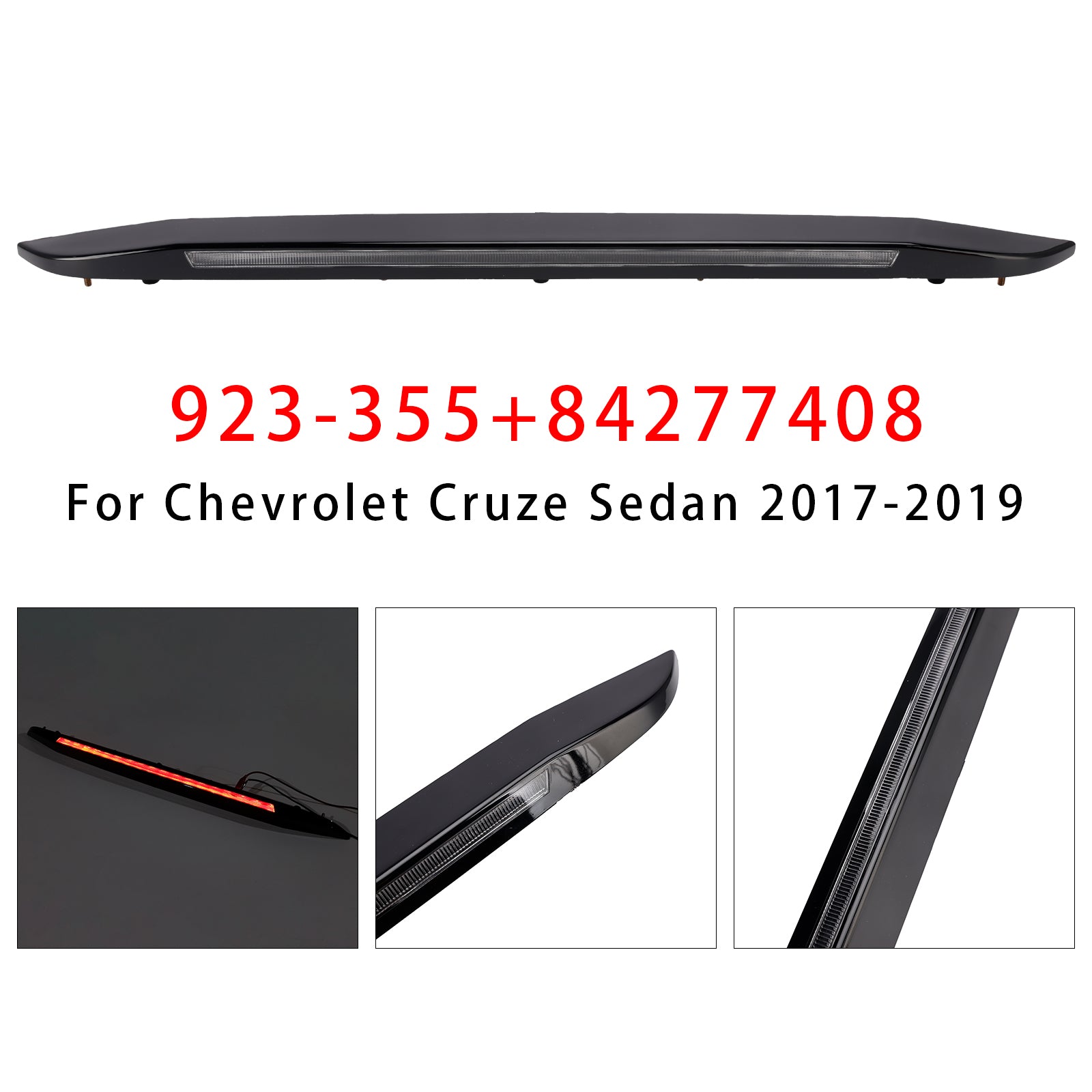 Third Brake Light Lamp 923-355 84277408 For Chevrolet Cruze 2017-2019