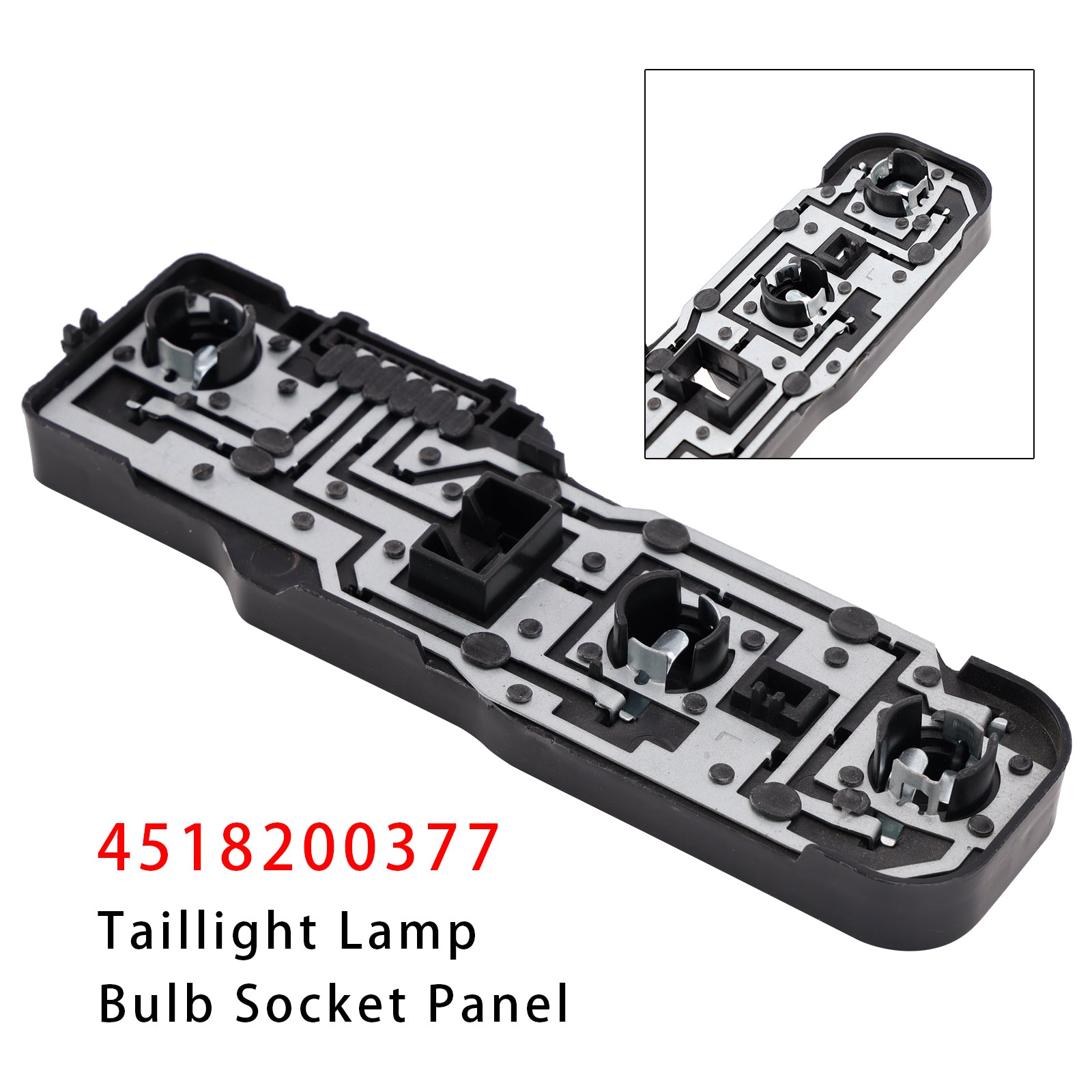 Left Taillight Lamp Bulb Socket Panel 4518200377 For Smart Fortwo 2008-2018