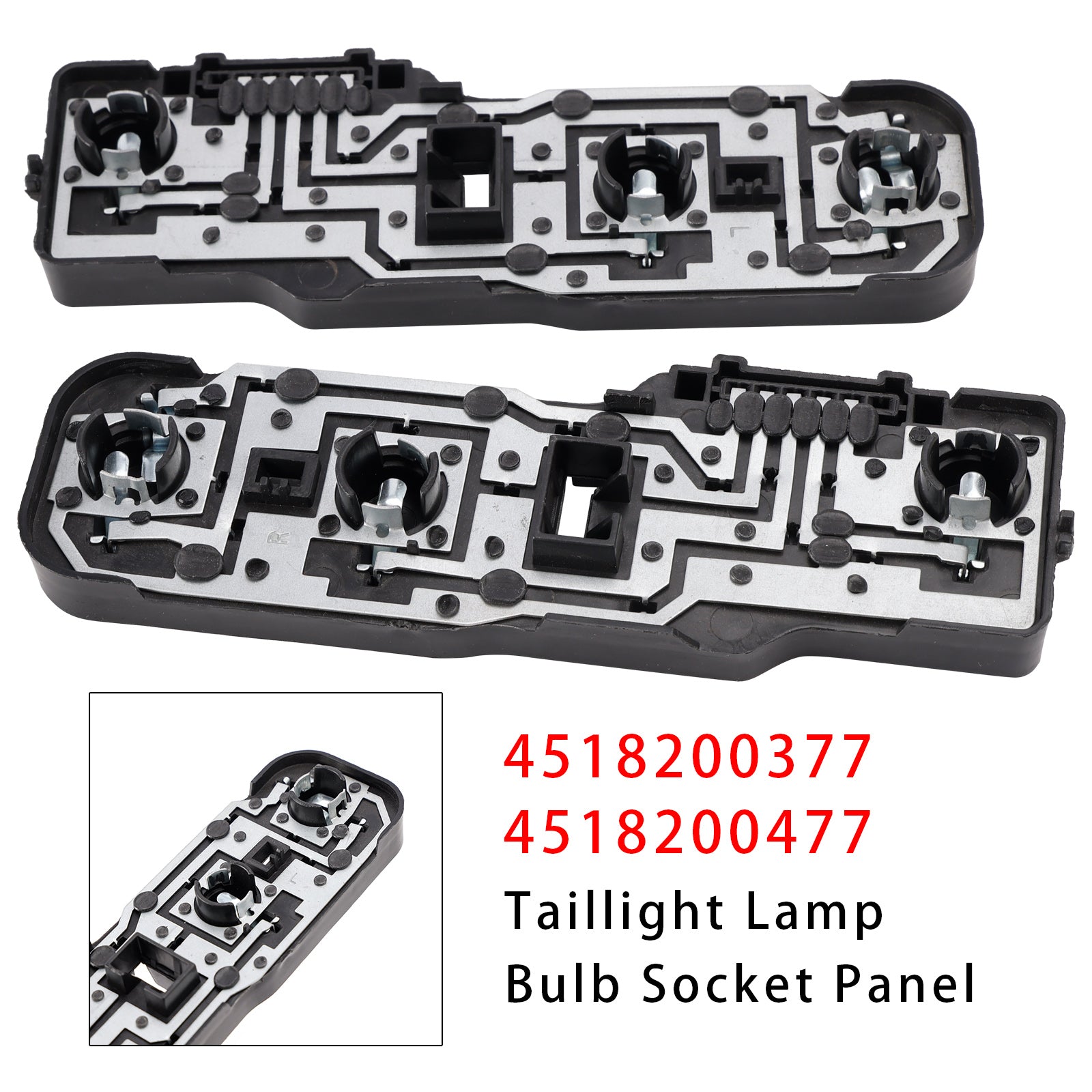 Left+Right Taillight Lamp Bulb Socket Panel For Smart Fortwo 2008-2018