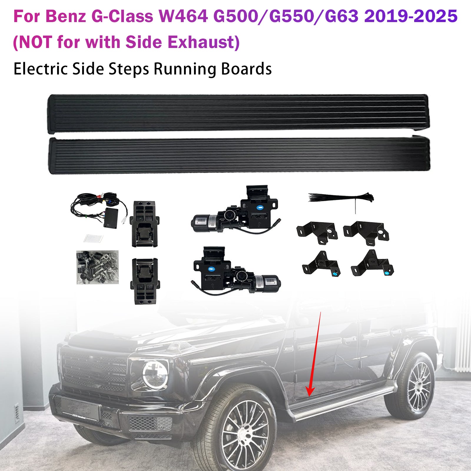 Electric Side Steps Running Boards For Benz G-Class W464 G550 G500 G63 2019-2026