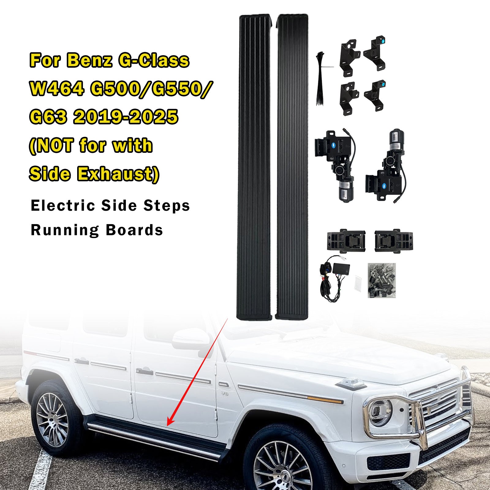 Electric Side Steps Running Boards For Benz G-Class W464 G550 G500 G63 2019-2026