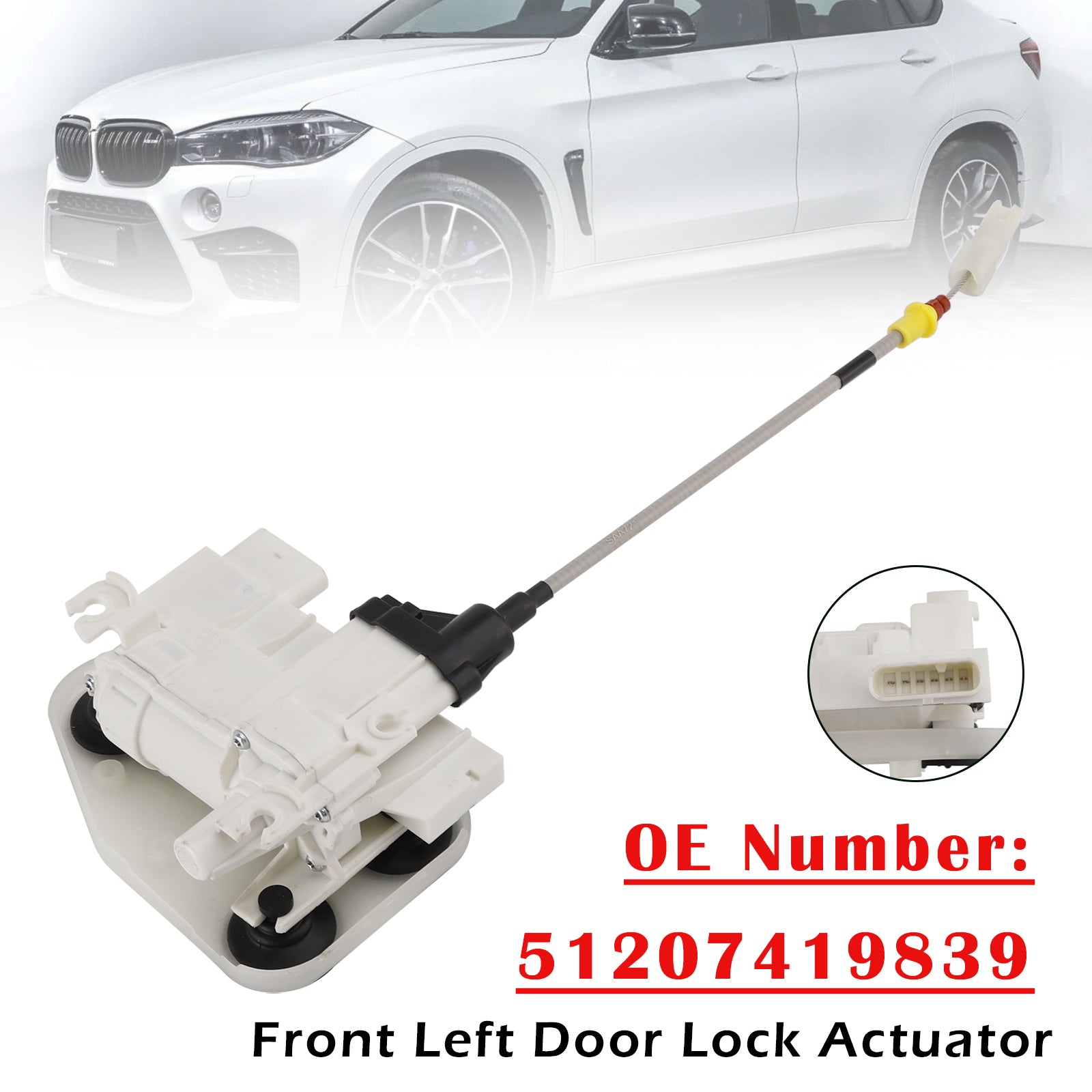 Front Left Door Lock Actuator 51207419839 For F15 F16 X5 2014-2017 X6 2018