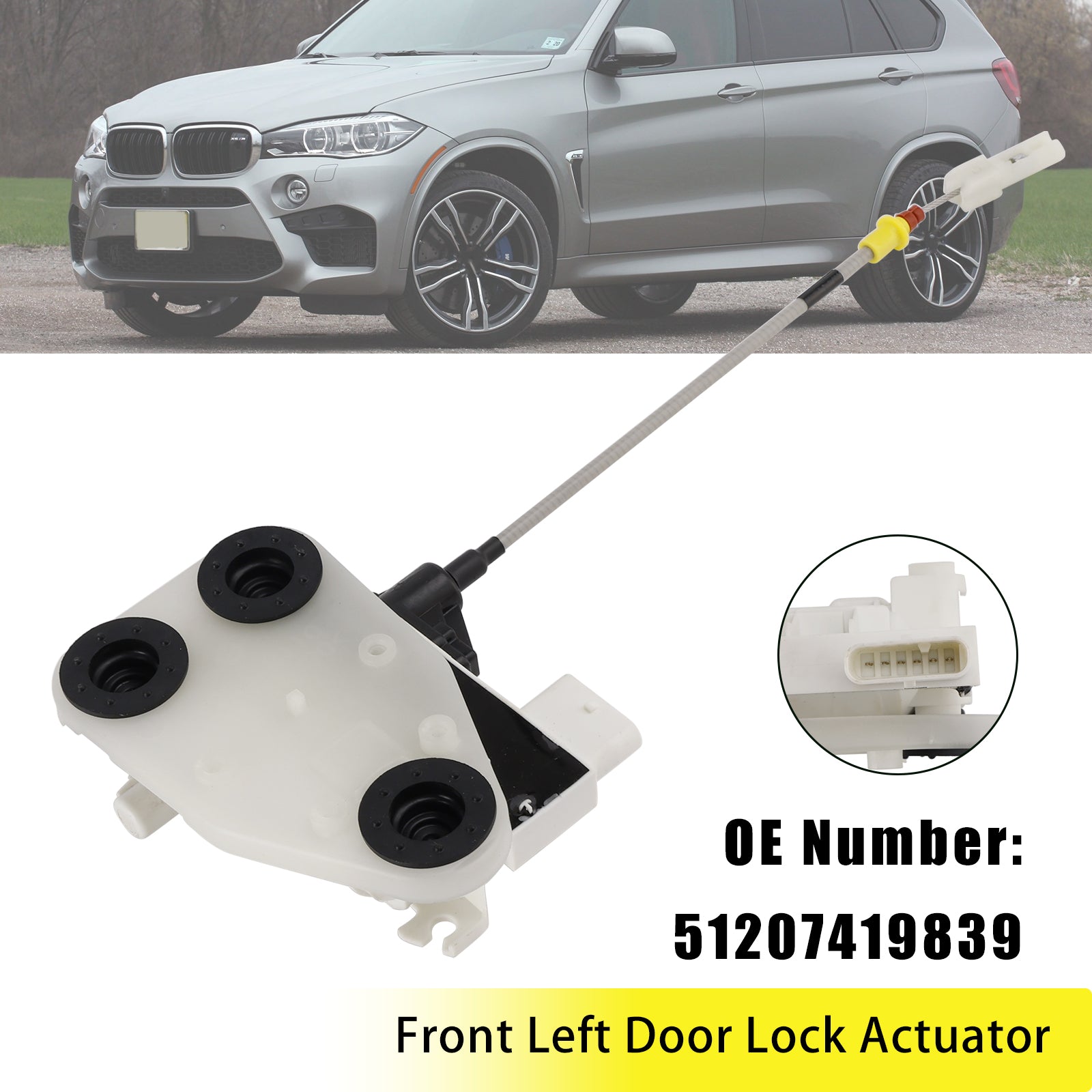 Front Left Door Lock Actuator 51207419839 For F15 F16 X5 2014-2017 X6 2018