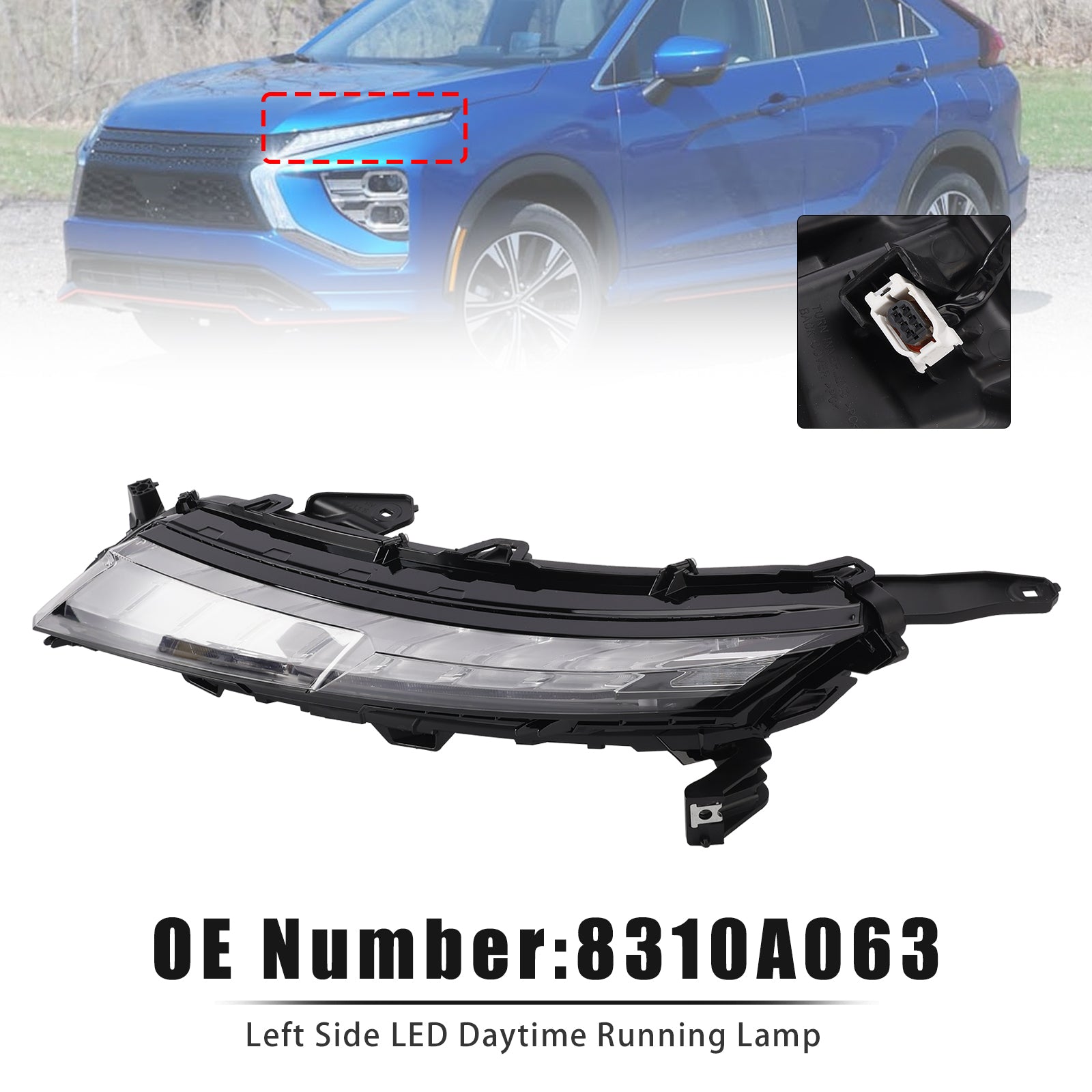Left Side Front LED DRL Lamp 8310A063 For Mitsubishi Eclipse Cross 2022-2026