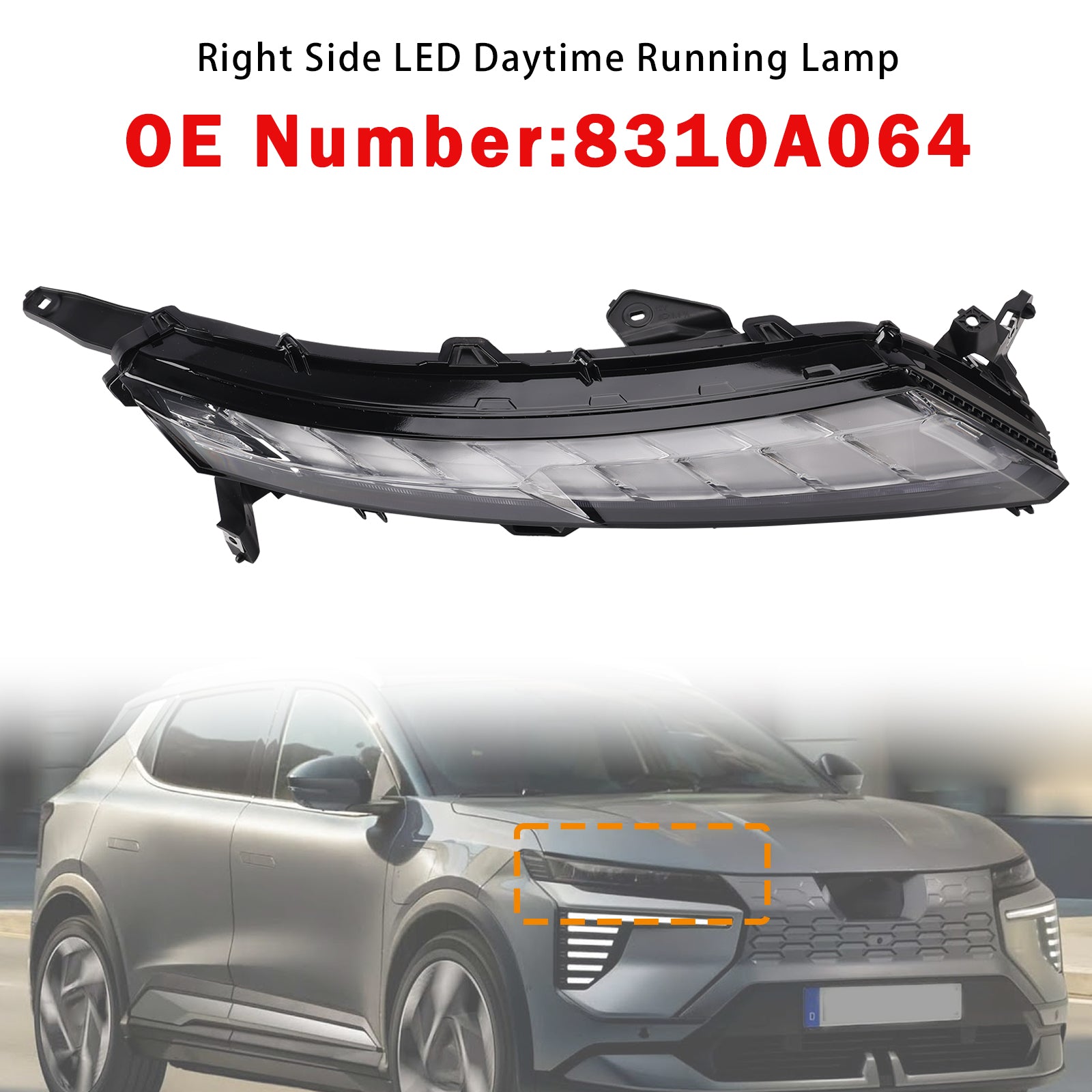 Right Side Front LED DRL Lamp 8310A063 For Mitsubishi Eclipse Cross 2022-2026
