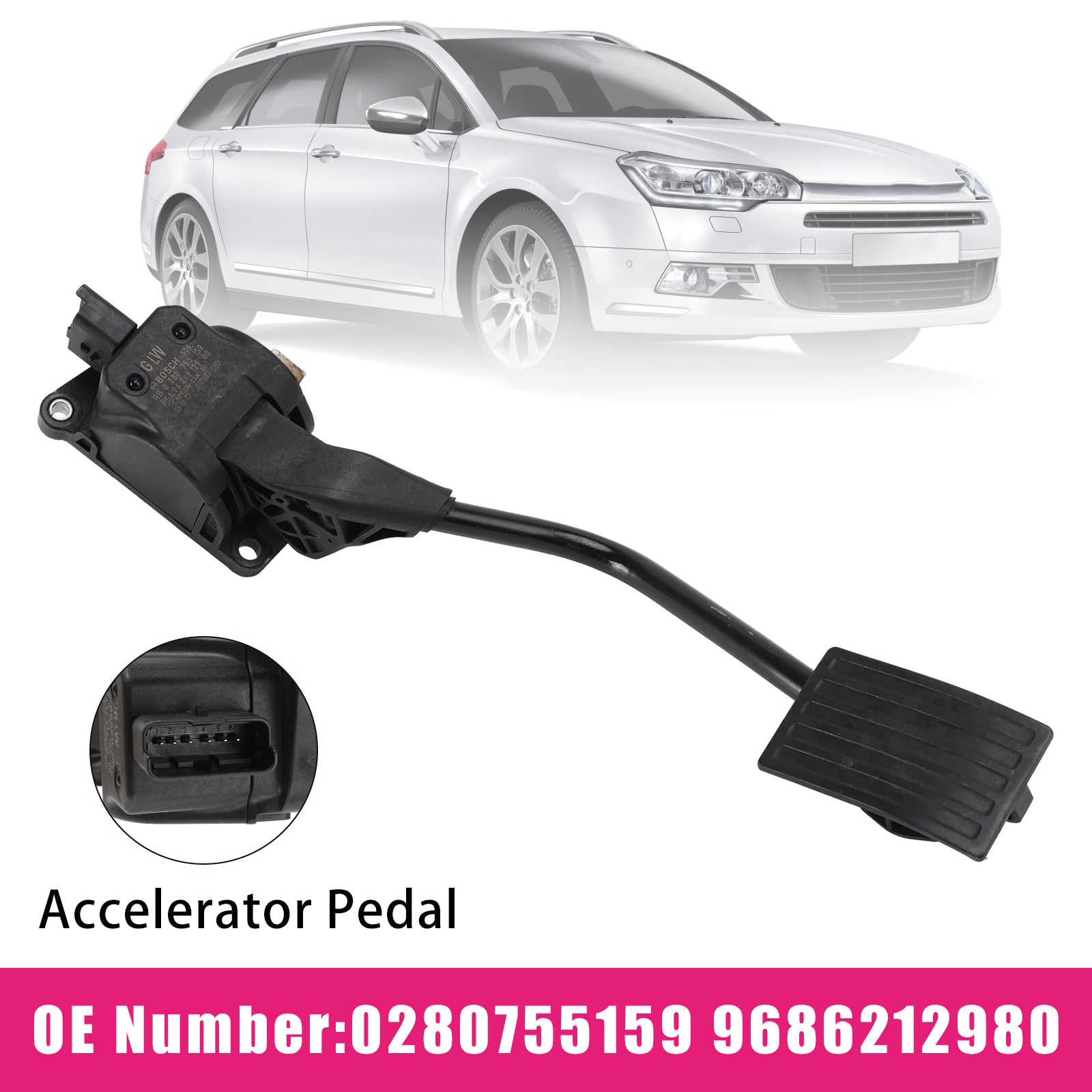 Accelerator Pedal 9686212980 For Citro?n C5 III 08-18 Peugeot 508 10-18 1.6