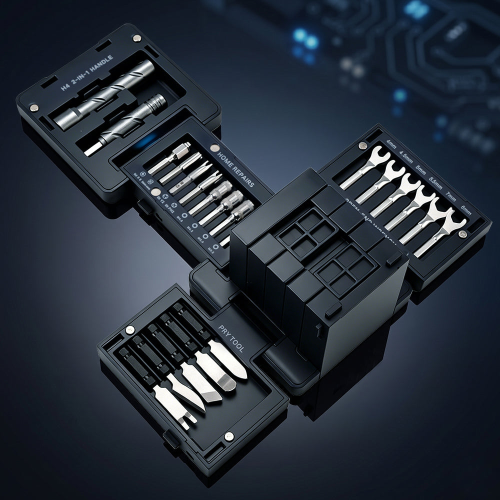 Unfold the All-in-One Home & Precision Toolkit 55 Pieces tools Screwdriver Set for iPhone