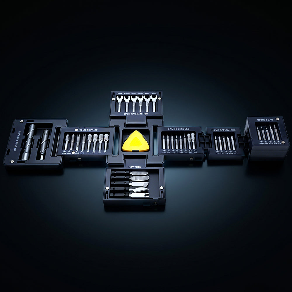 Unfold the All-in-One Home & Precision Toolkit 55 Pieces tools Screwdriver Set for iPhone