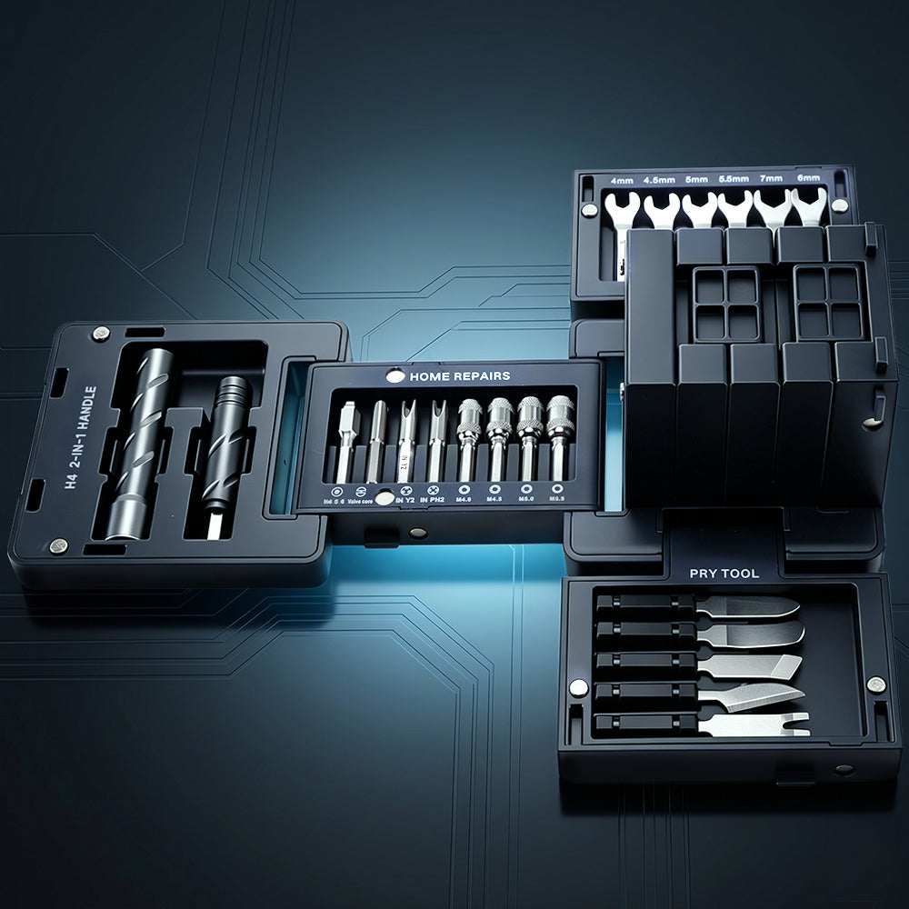 Unfold the All-in-One Home & Precision Toolkit 55 Pieces tools Screwdriver Set for iPhone