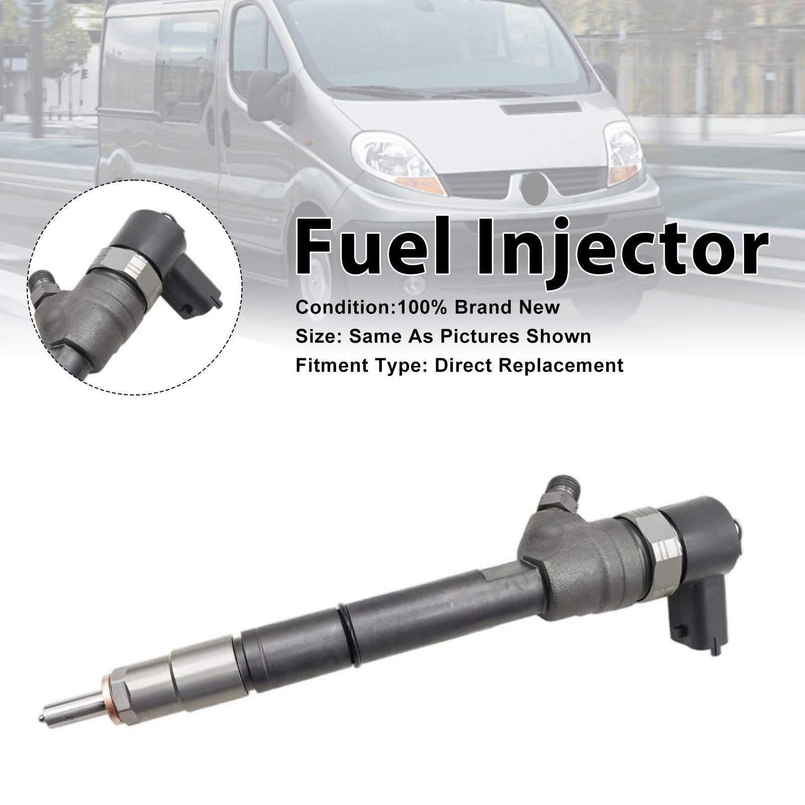 1Pcs Fuel Injector For Renault Trafic II For Opel Vivaro 2.0L 0445110338