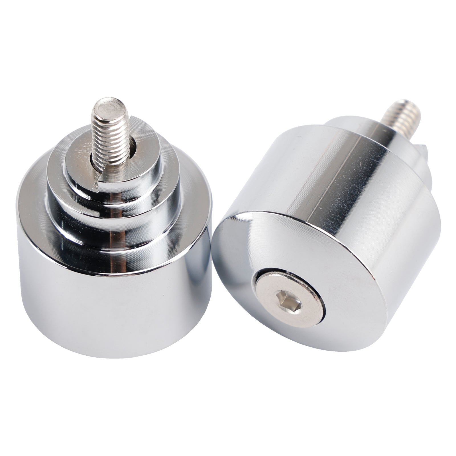 Silver Handlebar End Weight Balancer Pair For Honda CBR CB VFR CTX GL NX VT XL