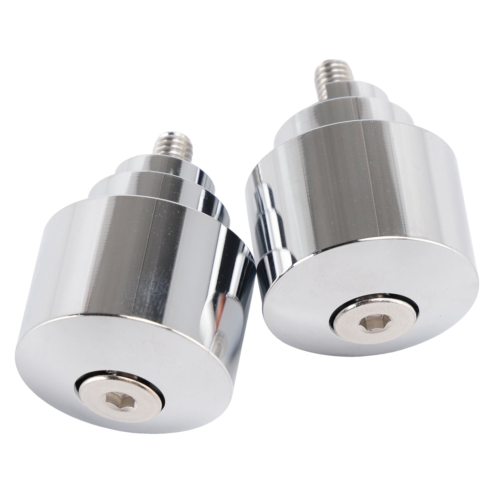 Silver Handlebar End Weight Balancer Pair For Honda CBR CB VFR CTX GL NX VT XL