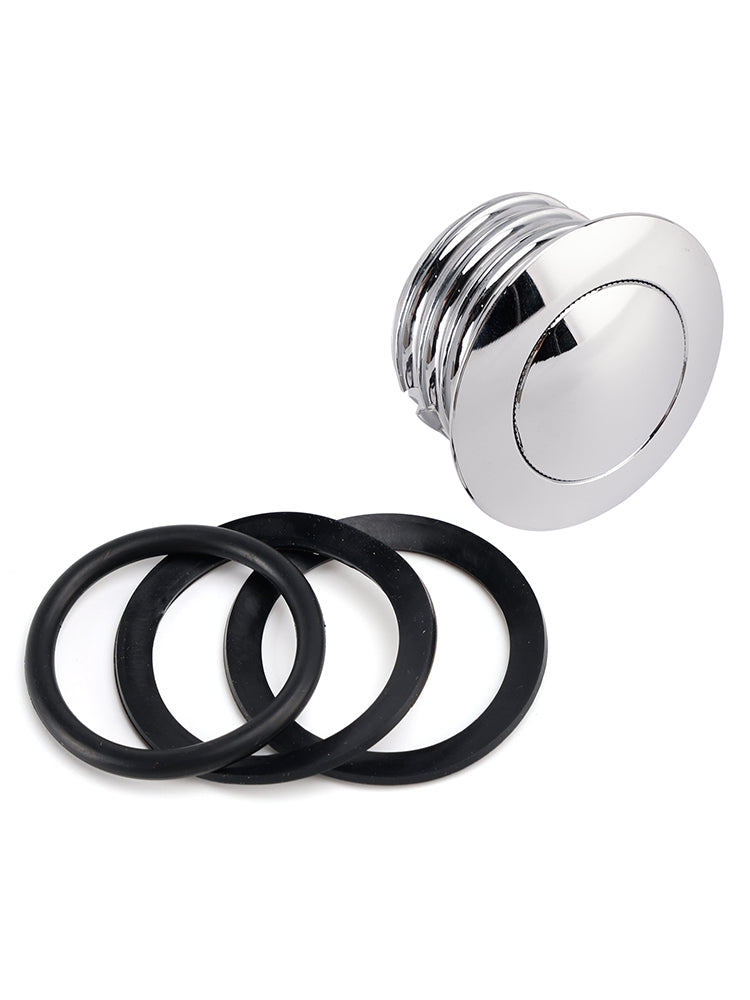 Chrome Pop-Up Gas Cap Vented For Softail Dyna Road King Sportster XL 1982-2019