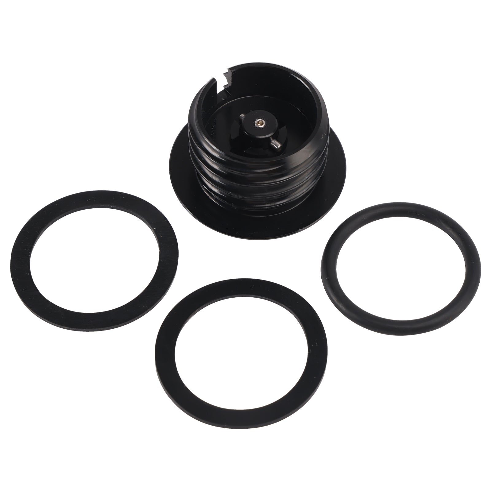 Black Pop-Up Gas Cap Set Vented For Softail Dyna Road King FXR 1982-2010