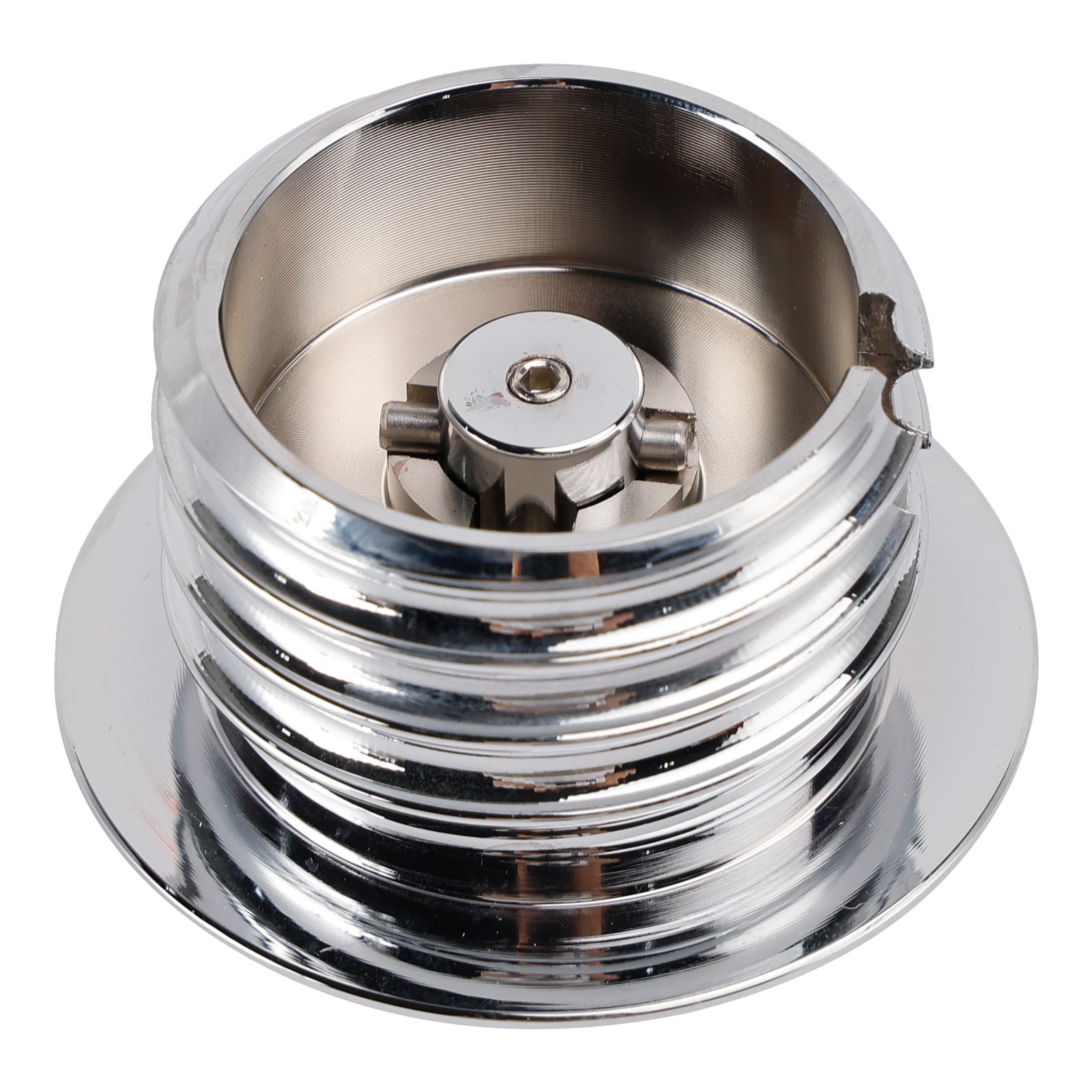 Chrome Pop-Up Gas Cap Set Vented For Softail Dyna Road King FXR 1982-2010