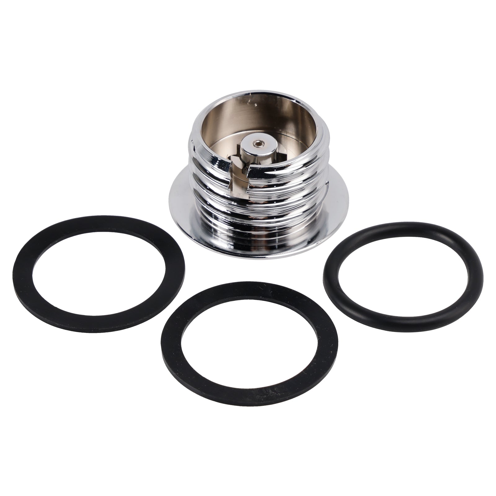 Chrome Pop-Up Gas Cap Set Vented For Softail Dyna Road King FXR 1982-2010