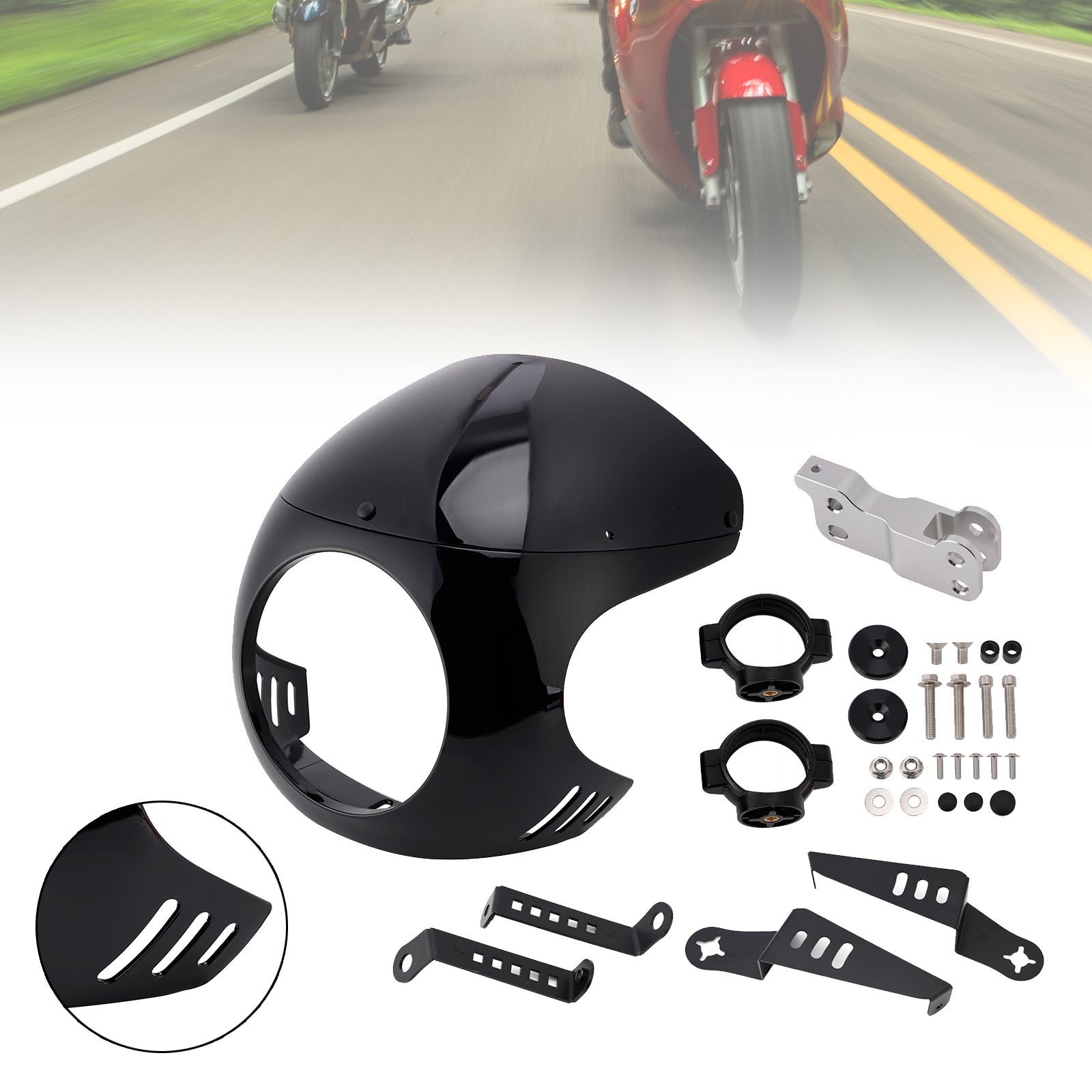 Windshield WindScreen fit for BMW R NINE T 2014-2024 Black+Black