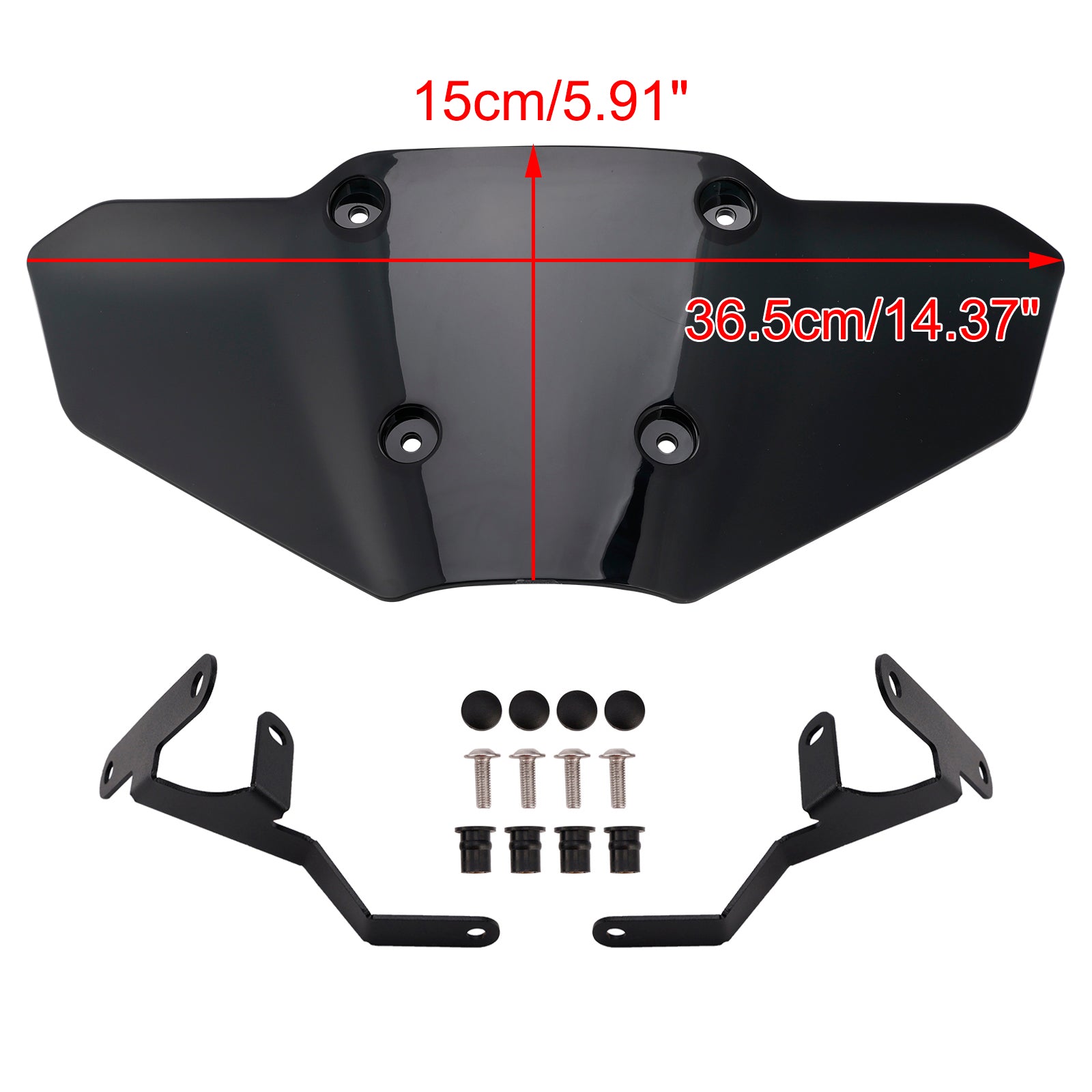 Motorcycle Windshield WindScreen Fairing fit for Yamaha MT-07 2025-2026 Black