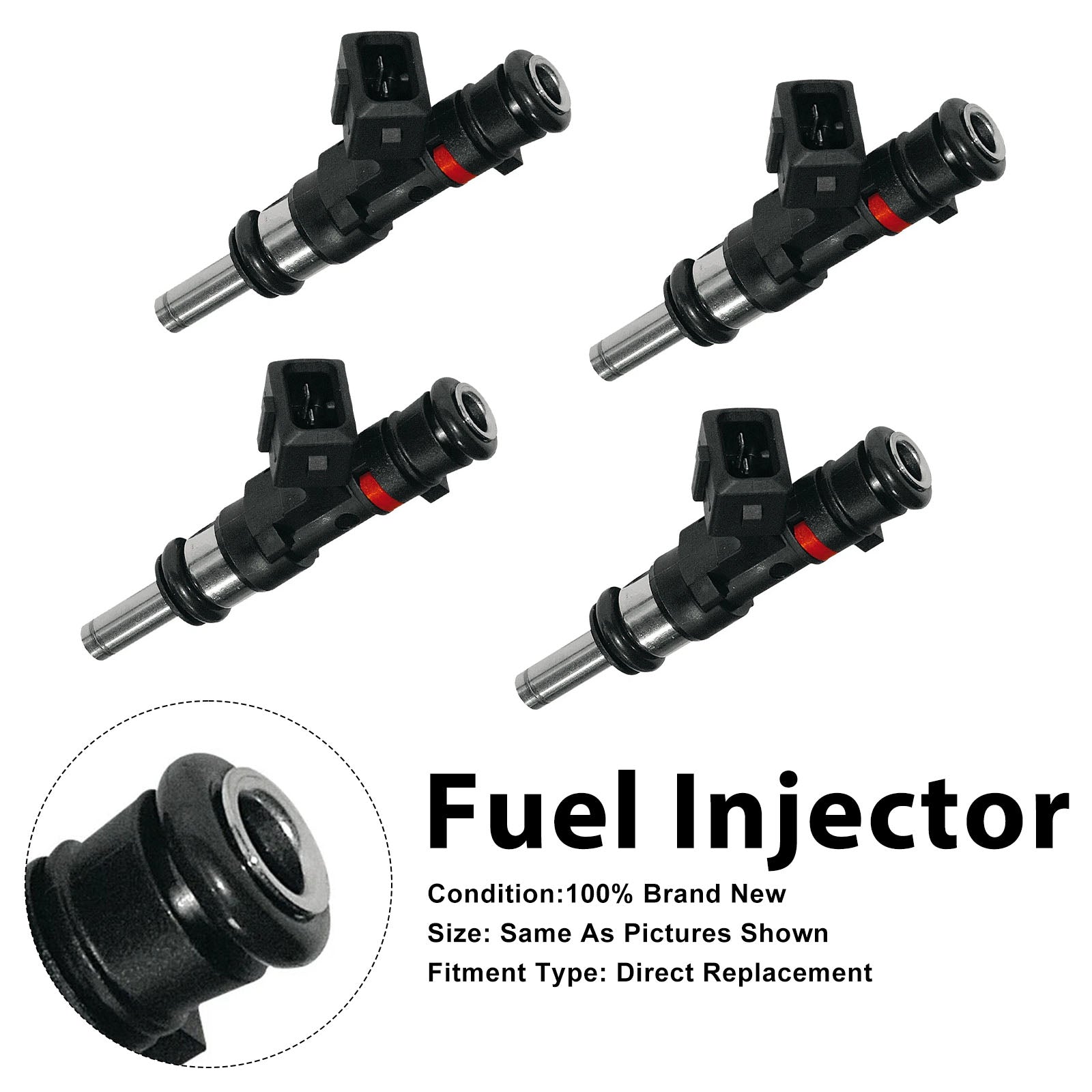 4Pcs Fuel Injector For Porsche 911 997 3.6 GT2 RS 2010-2011 0280158123