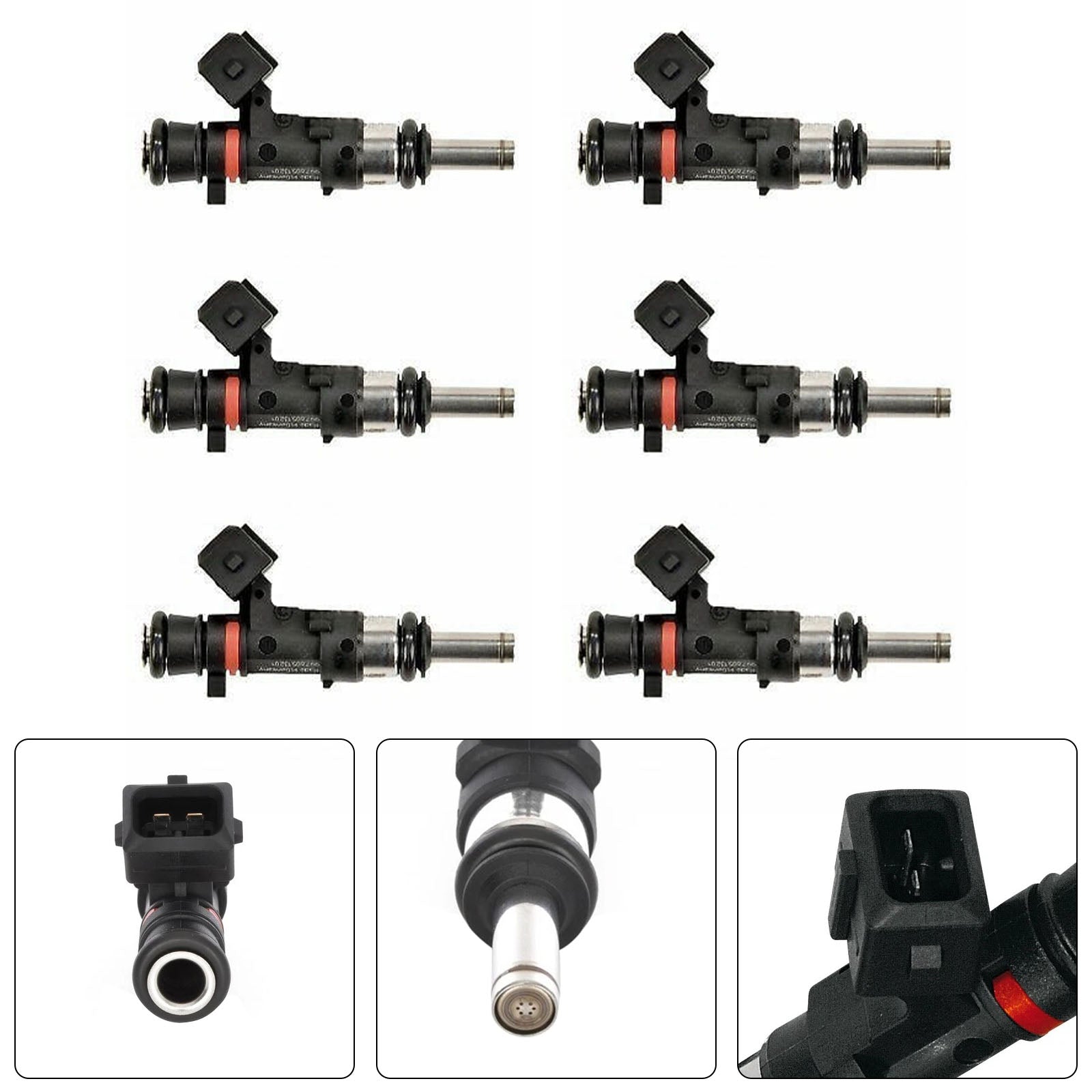 6Pcs Fuel Injector For Porsche 911 997 3.6 GT2 RS 2010-2011 0280158123