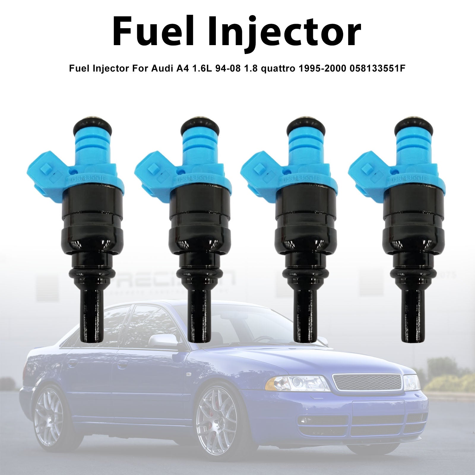 4Pcs Fuel Injector For Audi A4 1.6L 94-08 1.8 quattro 1995-2000 058133551F
