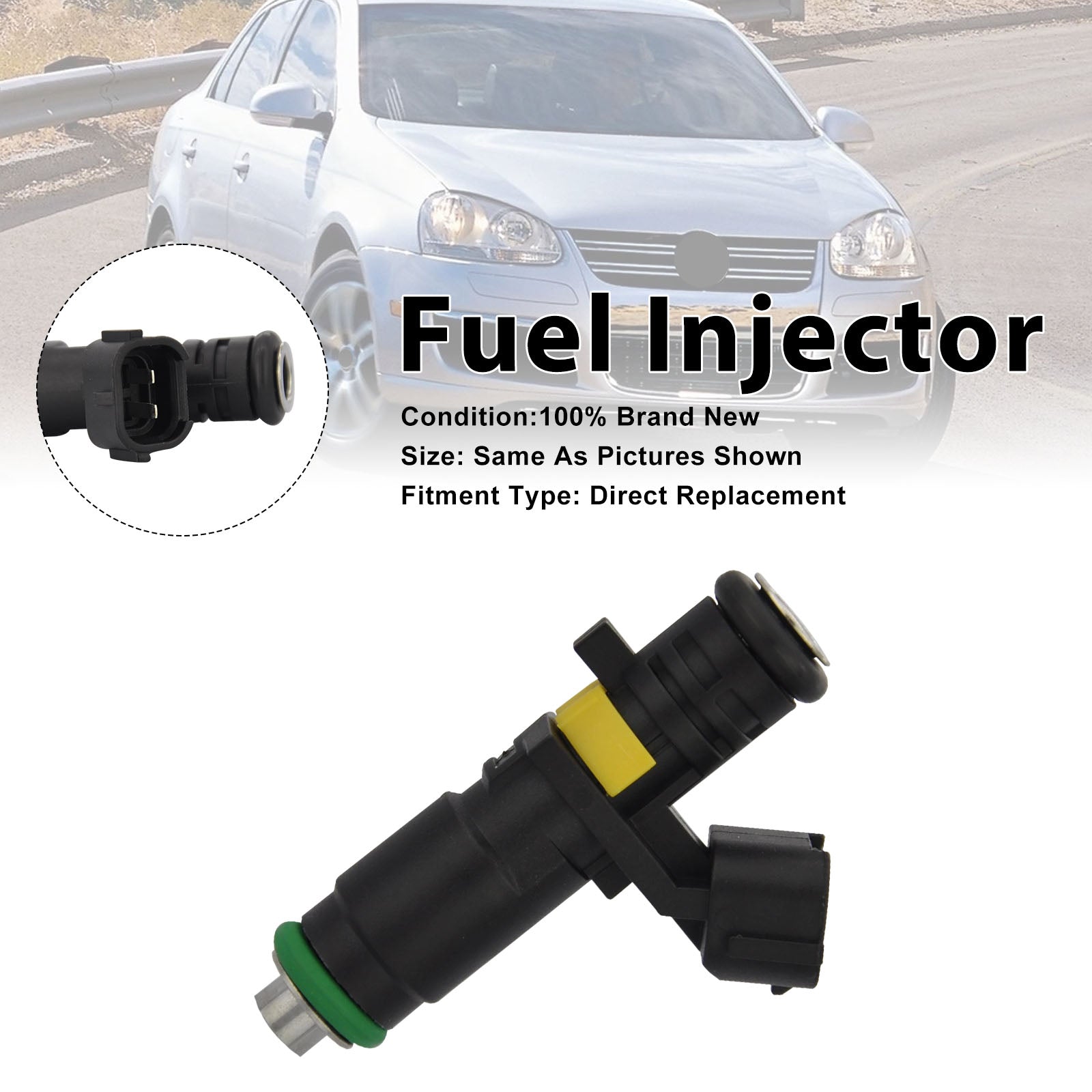 1Pcs Fuel Injector For Volkswagen Bora 2.5 2006 Jetta 2005-2006 07K906031B