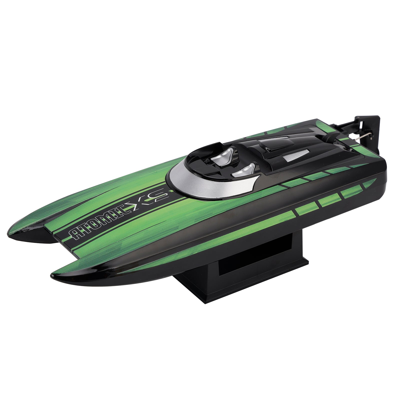 2.4Ghz Mini Remote Control Boat For Water Pool Lake Water Toy 2 Batteries Green