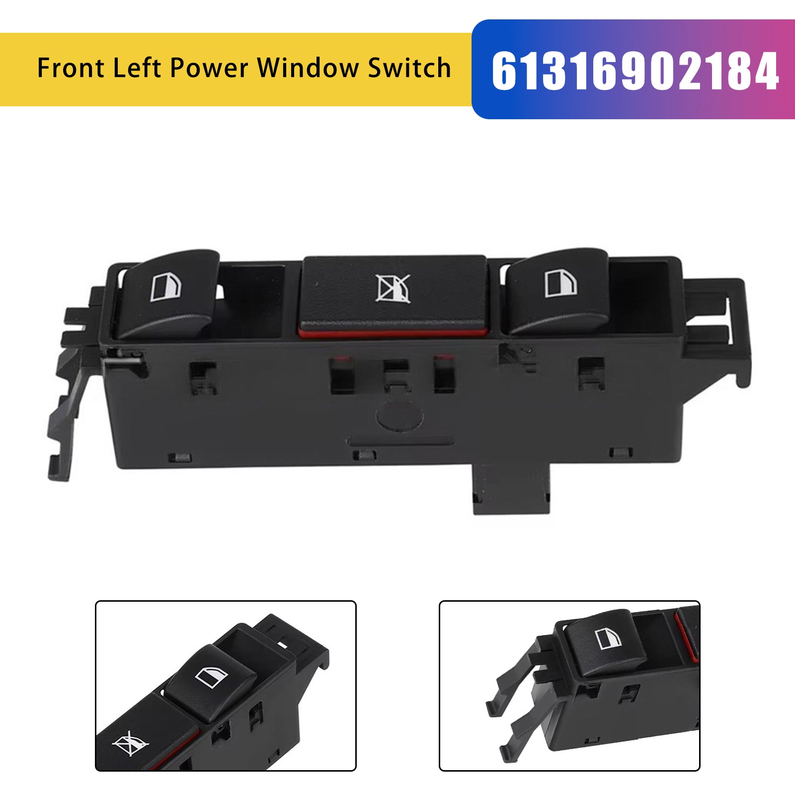 Front Left Power Window Switch for BMW 323i 325i 328i 330i 323Ci 61316902184