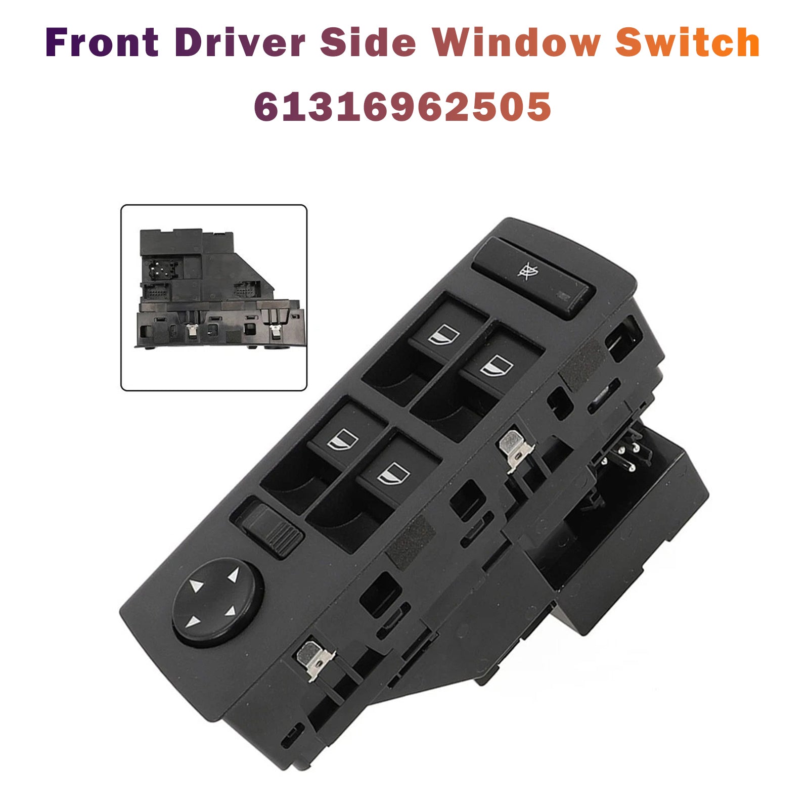 Front Driver Side Window Switch 61316962505 for BMW X5 1999-2006