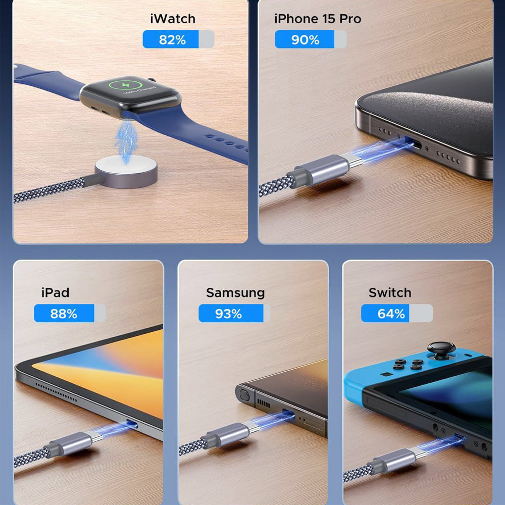 1.2M Data Cable 3-in-2 Charging Cable Multi Charging Cable Cord Charger Cable