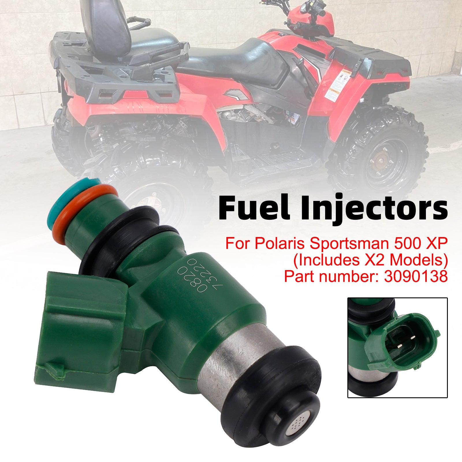 Fuel Injectors 3090138 For Polaris Sportsman 500 XP (Includes X2 Models)