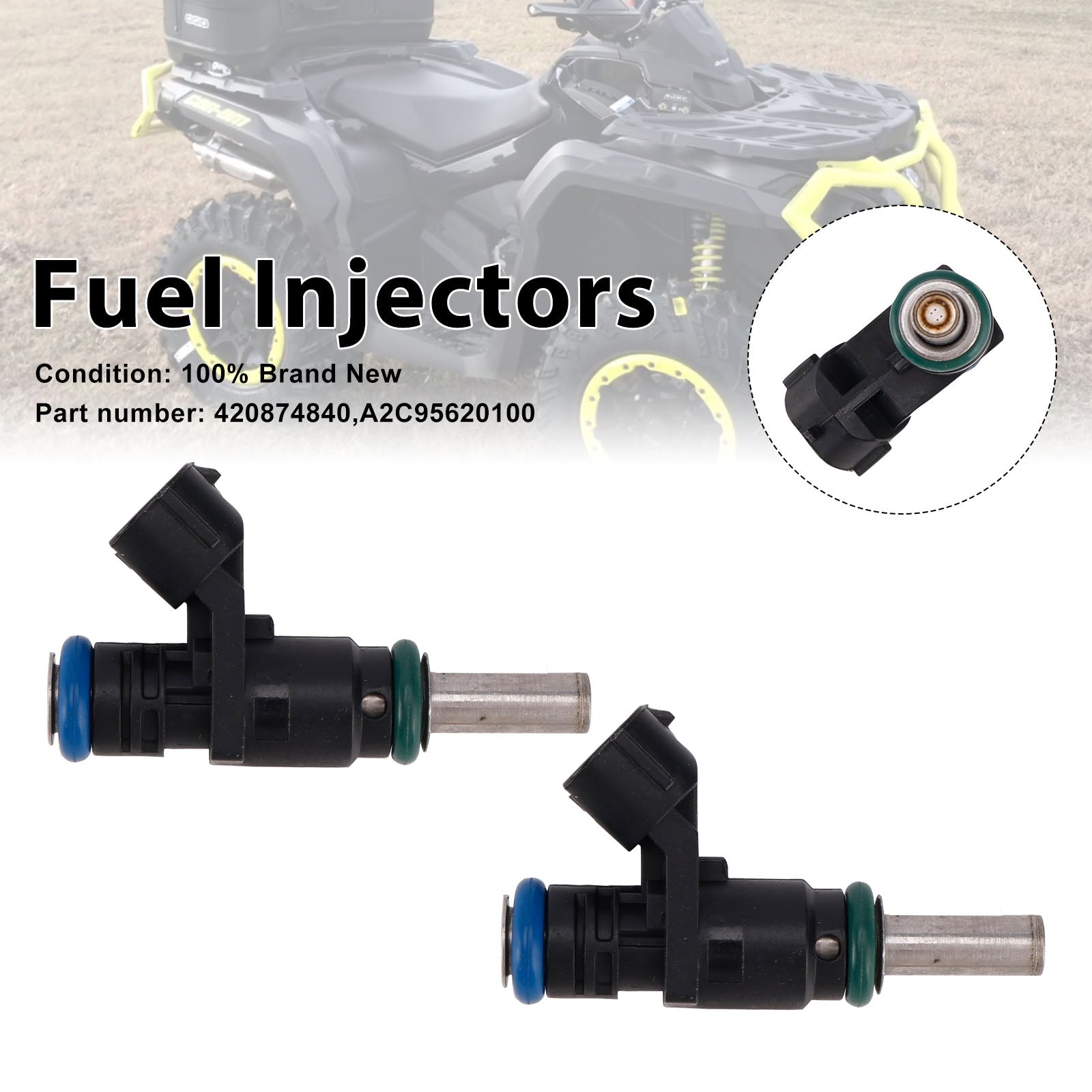 2PC 420874840 Fuel Injectors A2C95620100 For CAN-AM Defender Outlander