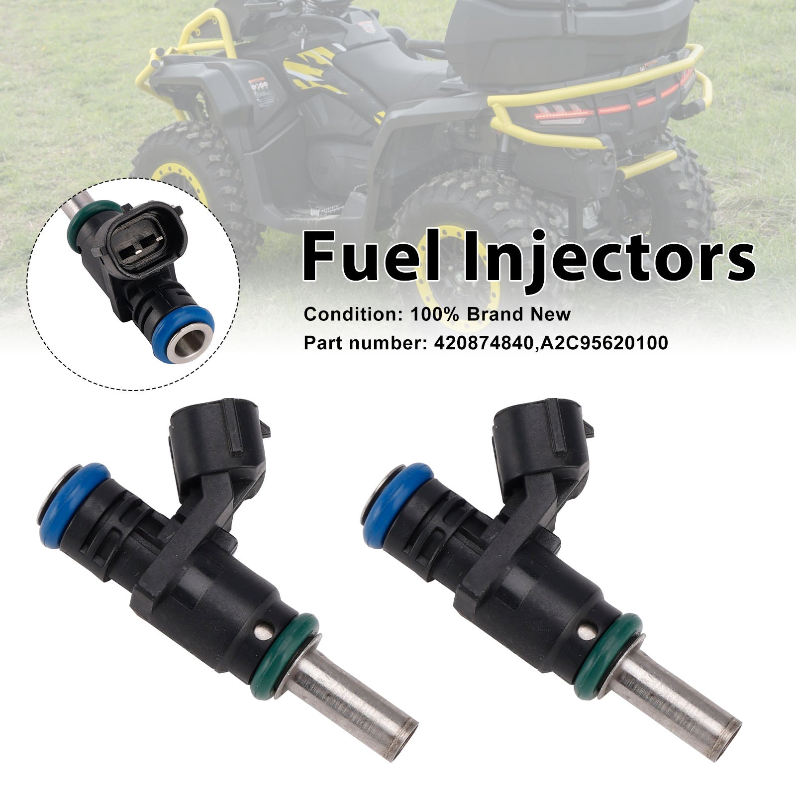 2PC 420874840 Fuel Injectors A2C95620100 For CAN-AM Defender Outlander
