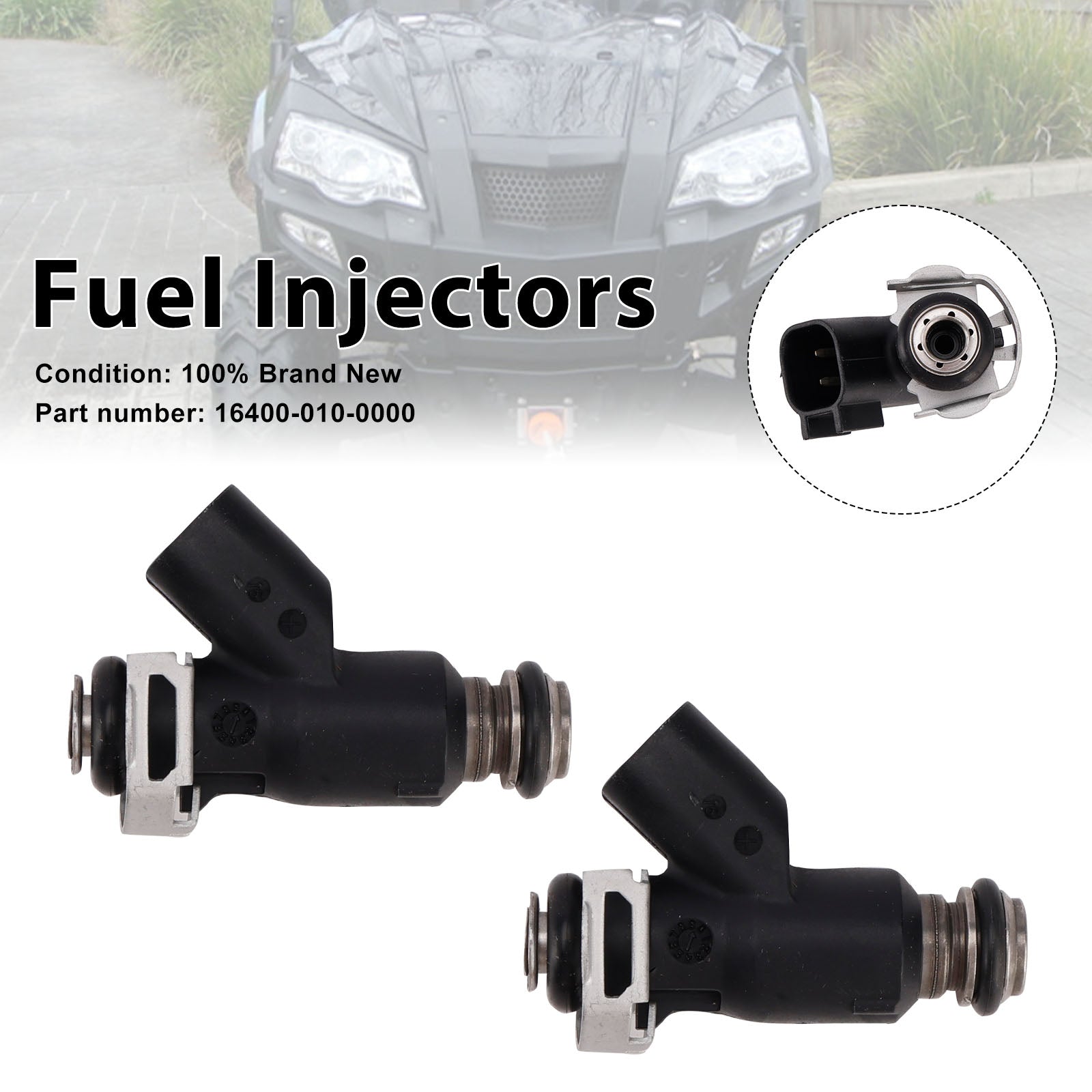 2PC 16400-010-0000 Fuel Injectors For UTV 800 MSU HiSUN BENNCHE COLEMAN