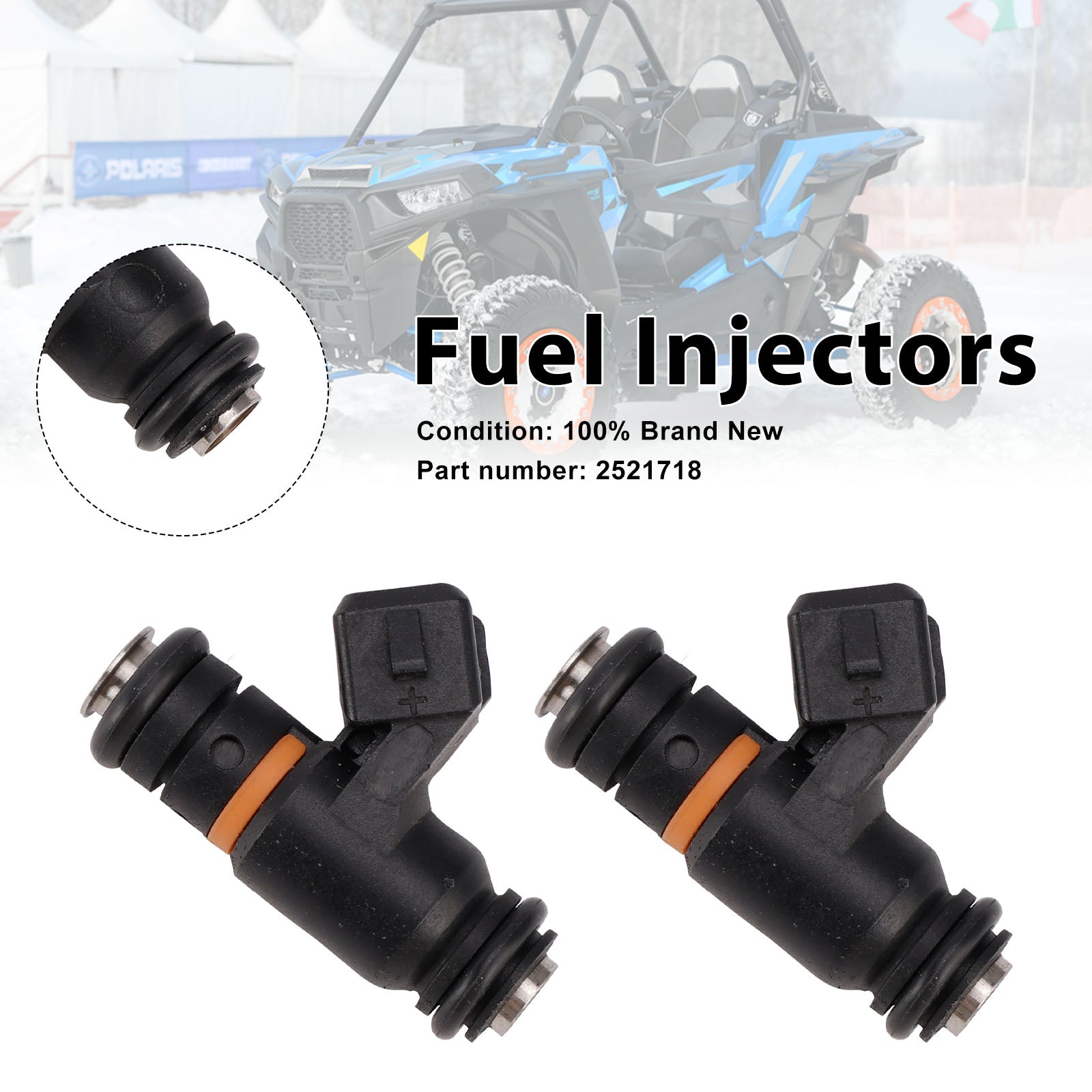2PC 2521718 Fuel Injectors For Polaris RZR XP 2017-2020