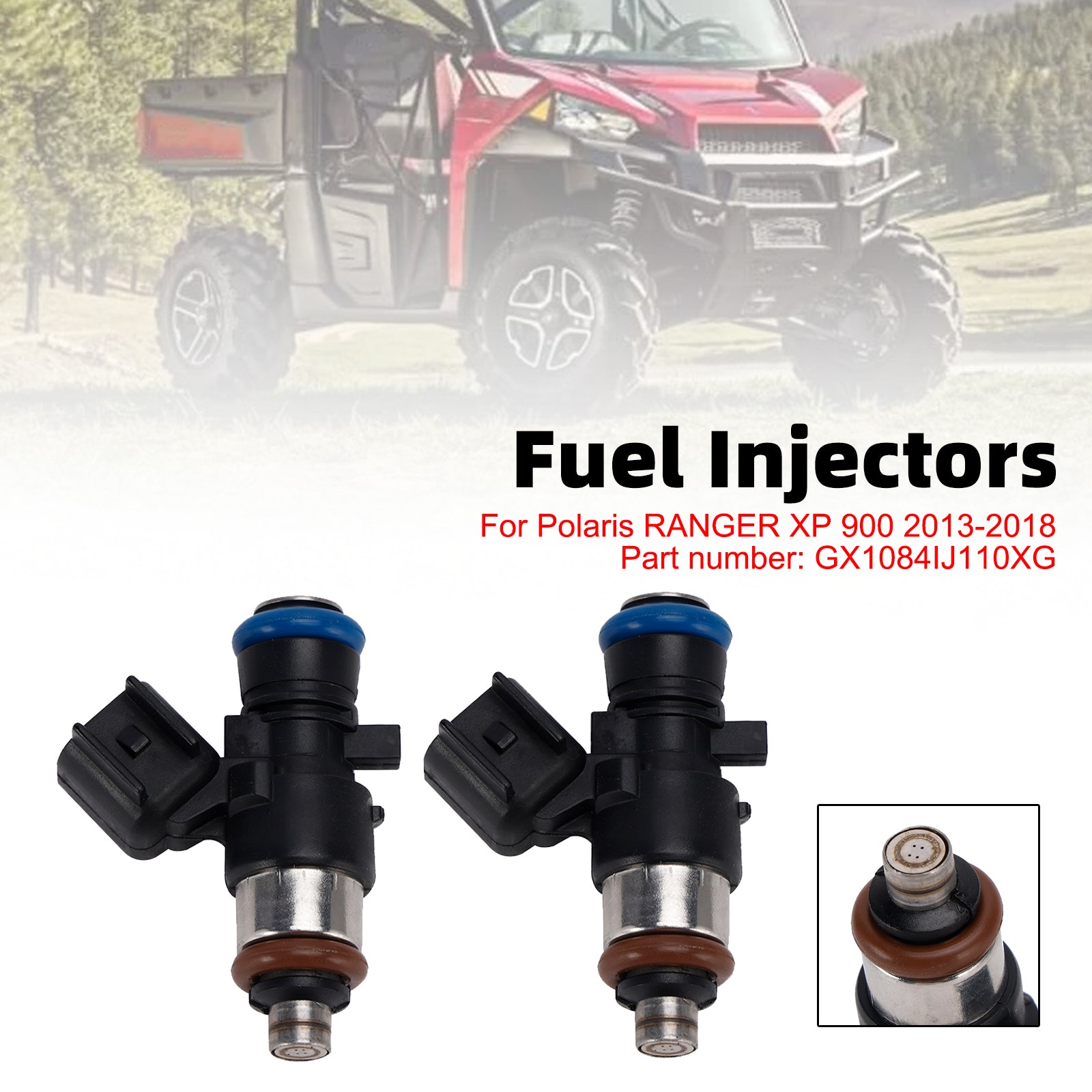 2PC Fuel Injectors GX1084IJ110XG For Polaris Ranger XP 2013-2018