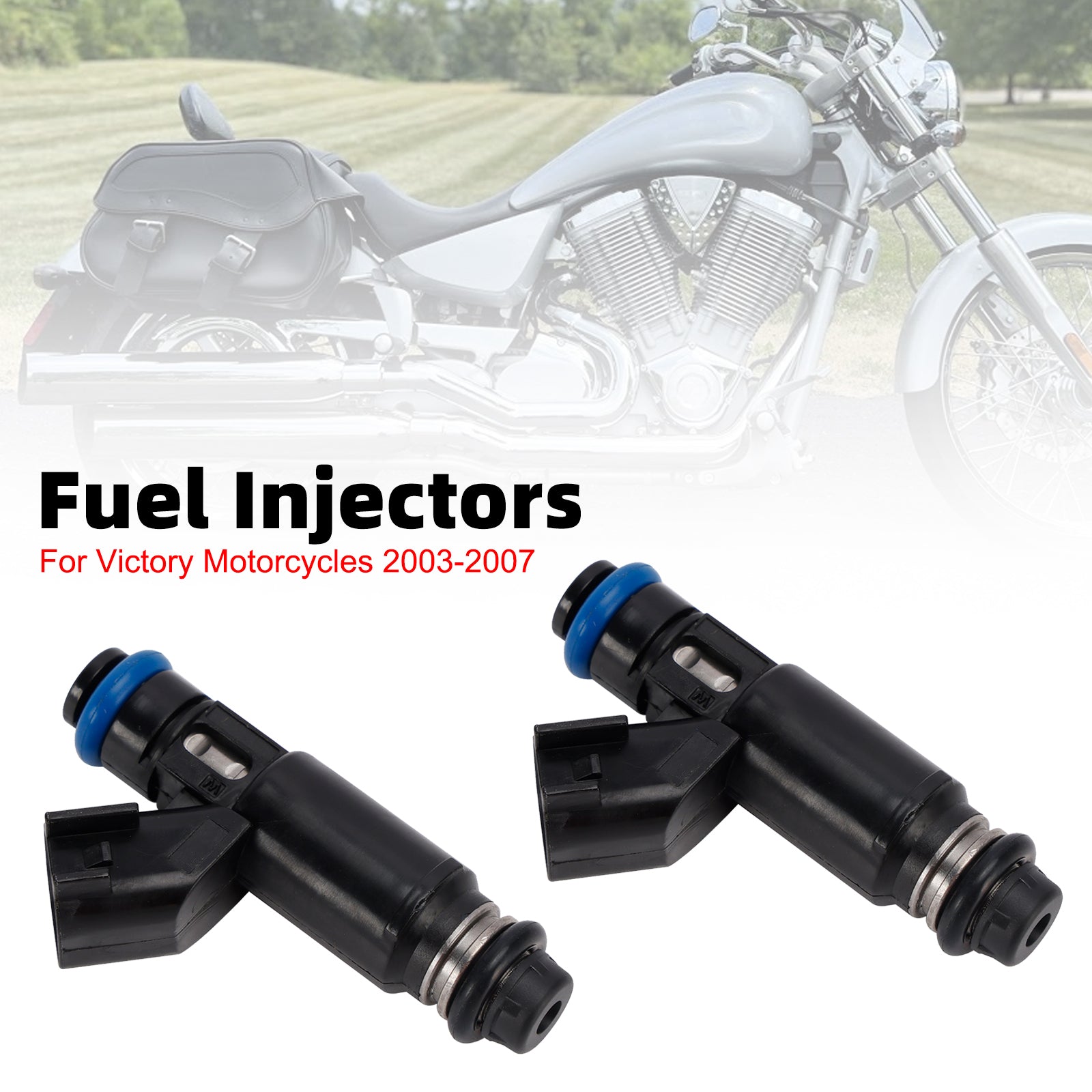 2PC Fuel Injectors 1253405 0280156140 For Victory Motorcycles 2003-2007