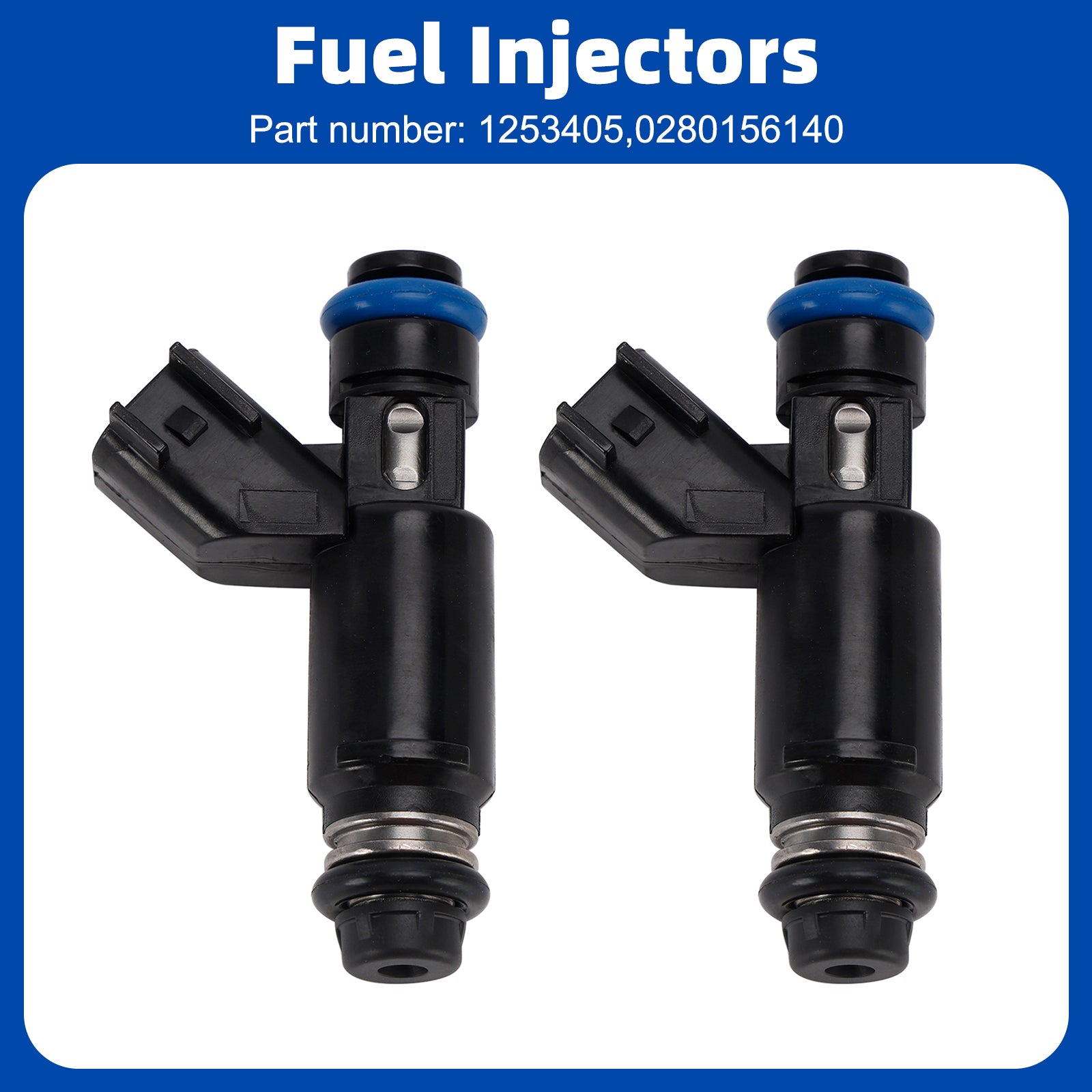 2PC Fuel Injectors 1253405 0280156140 For Victory Motorcycles 2003-2007