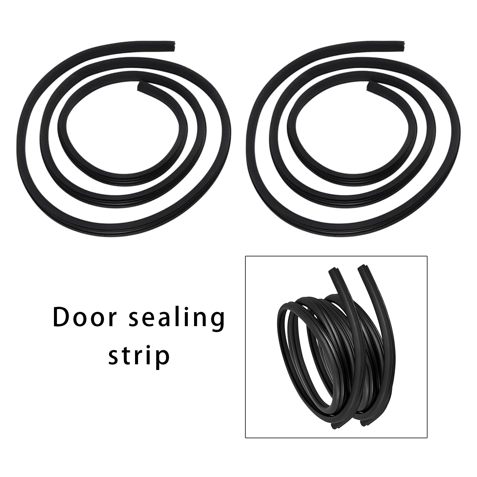 2X Front L+R Door Rubber Seal Weatherstrip For BMW 3 Series 1991-2011 5 Door