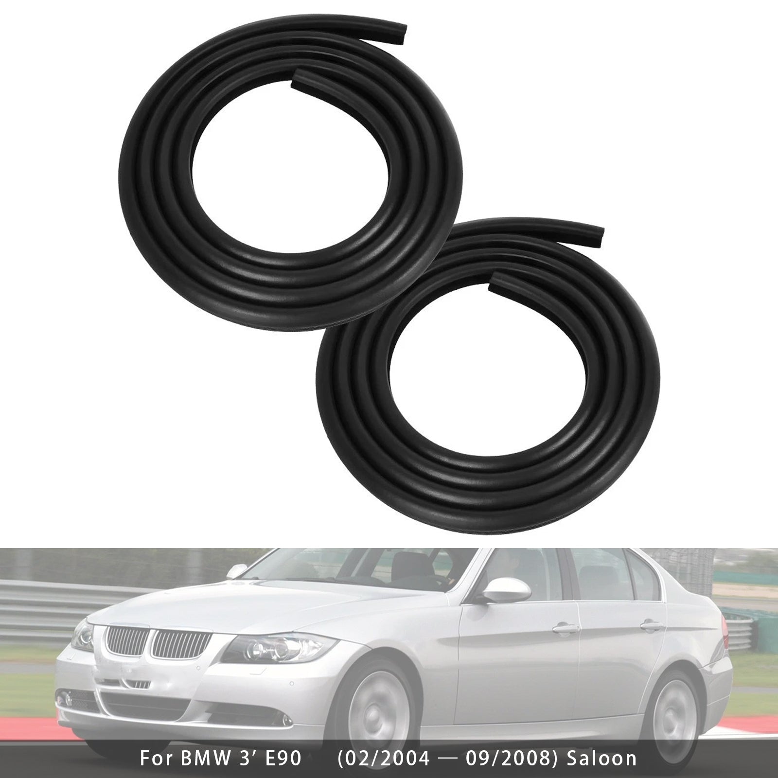 2X Front L+R Door Rubber Seal Weatherstrip For BMW 3 Series 1991-2011 5 Door