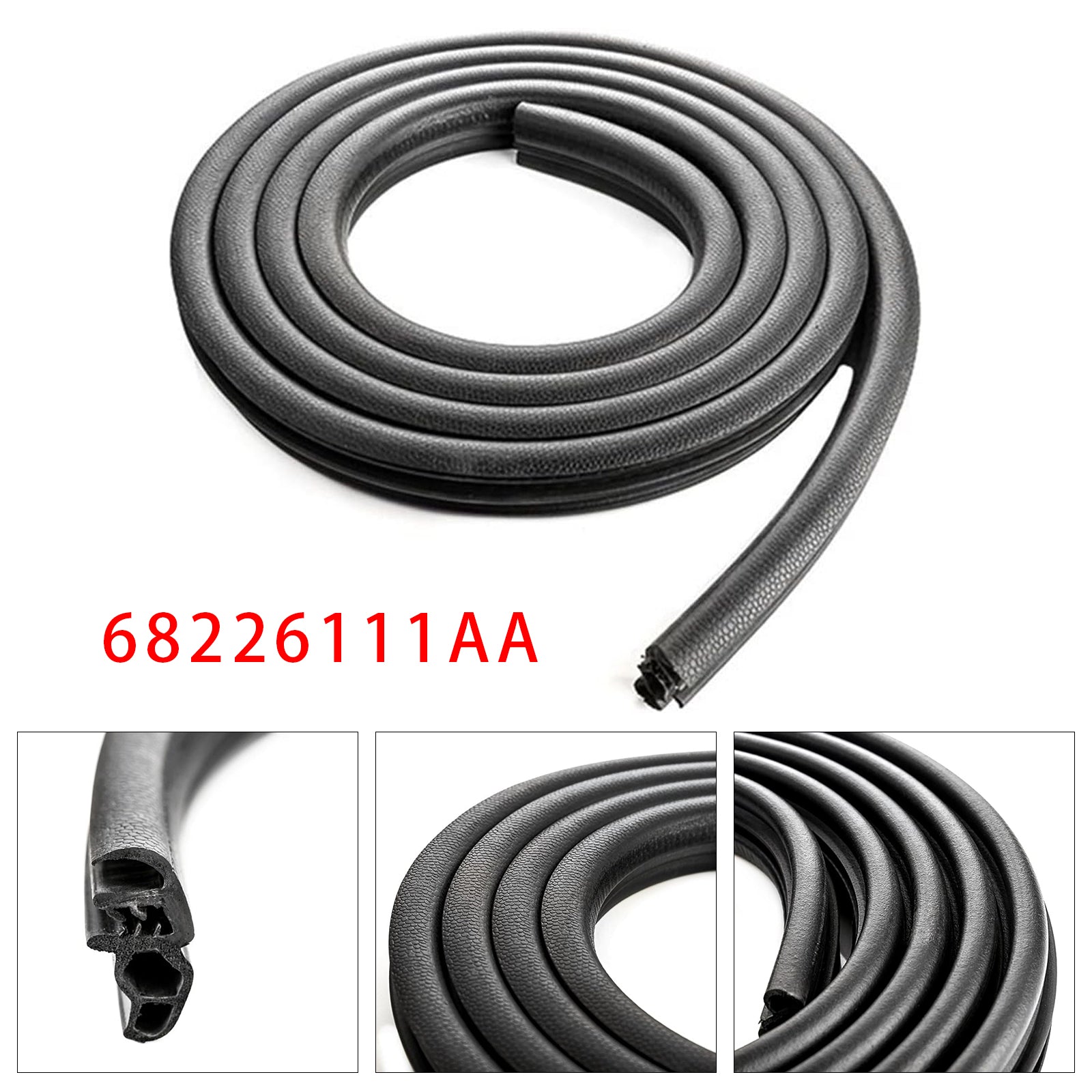 Rear Sliding Door Rubber Sealing Strip For Ram Promaster Rapid 1.4L L4 2018-2021