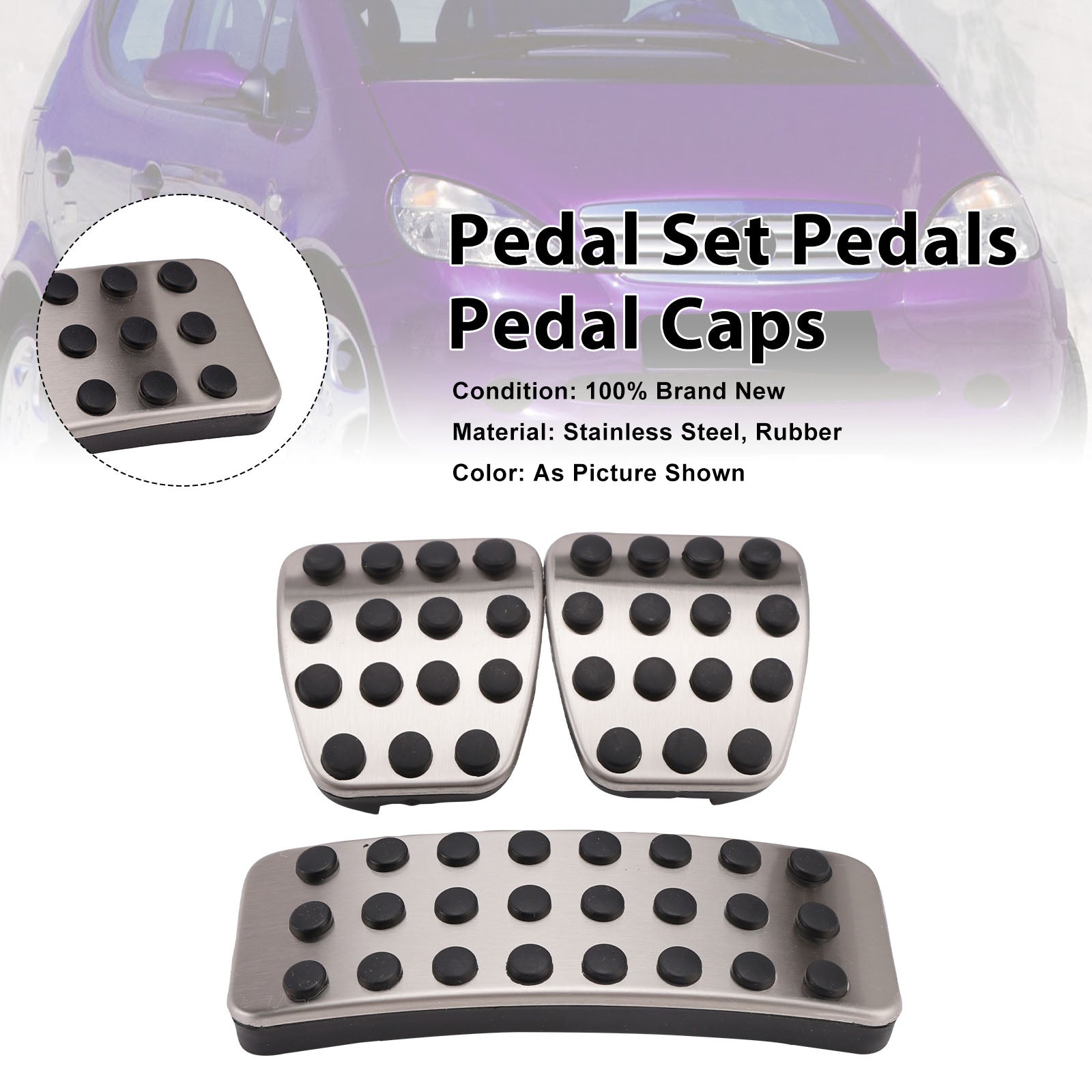 Pedal Set Pedals Pedal Caps For Mercedes Benz A-Class W168 B-Class W245